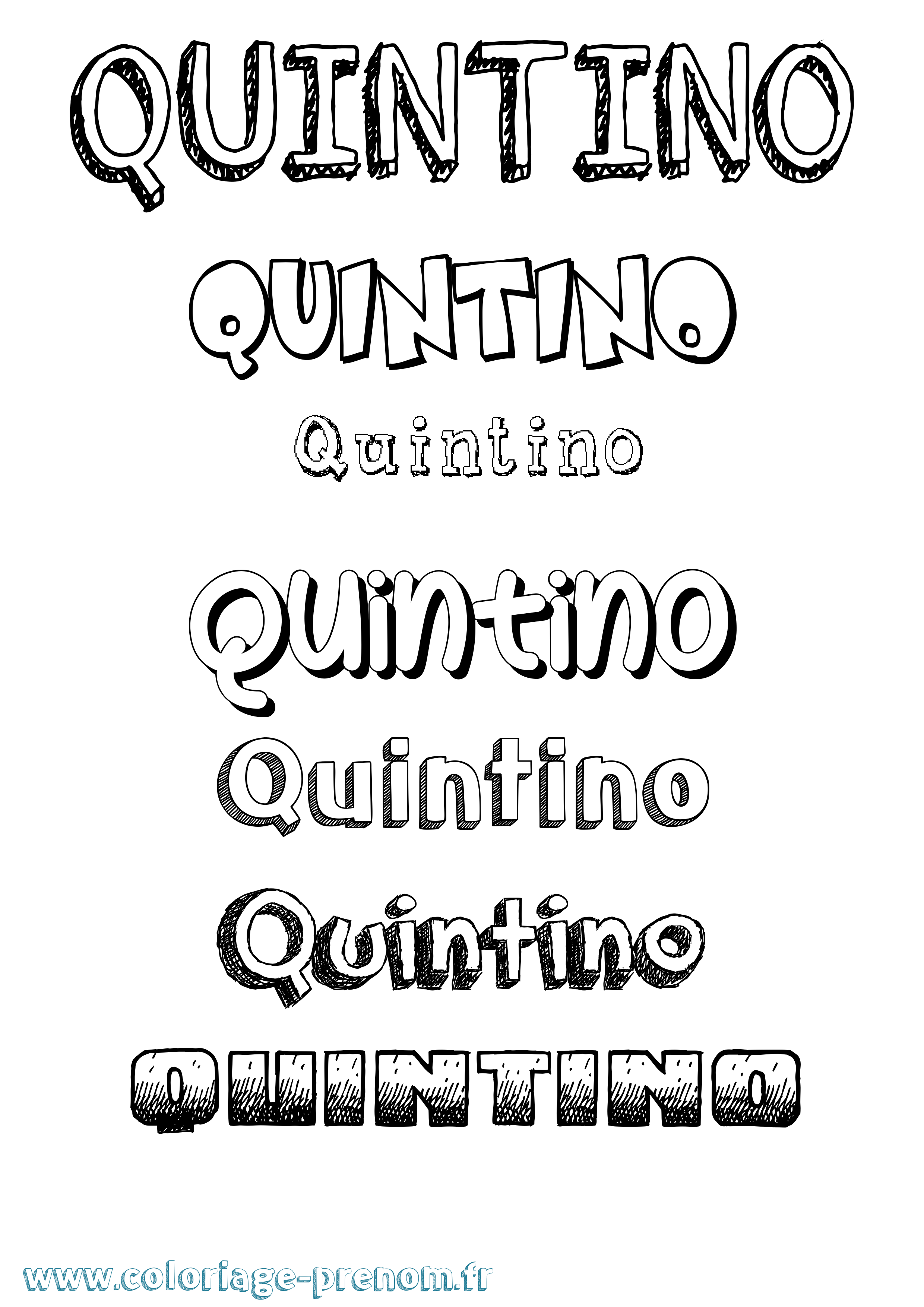 Coloriage prénom Quintino Dessiné