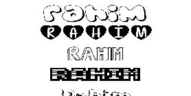 Coloriage Rahim