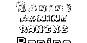 Coloriage Ranine