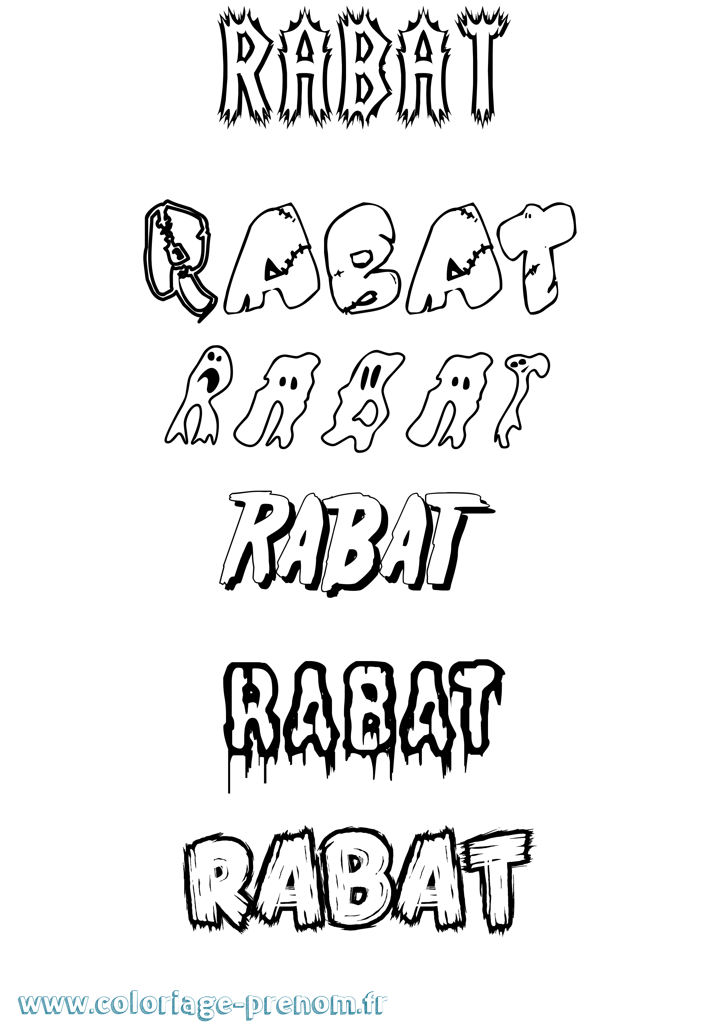 Coloriage Rabat Frisson Coloriage prénom Rabat Frisson