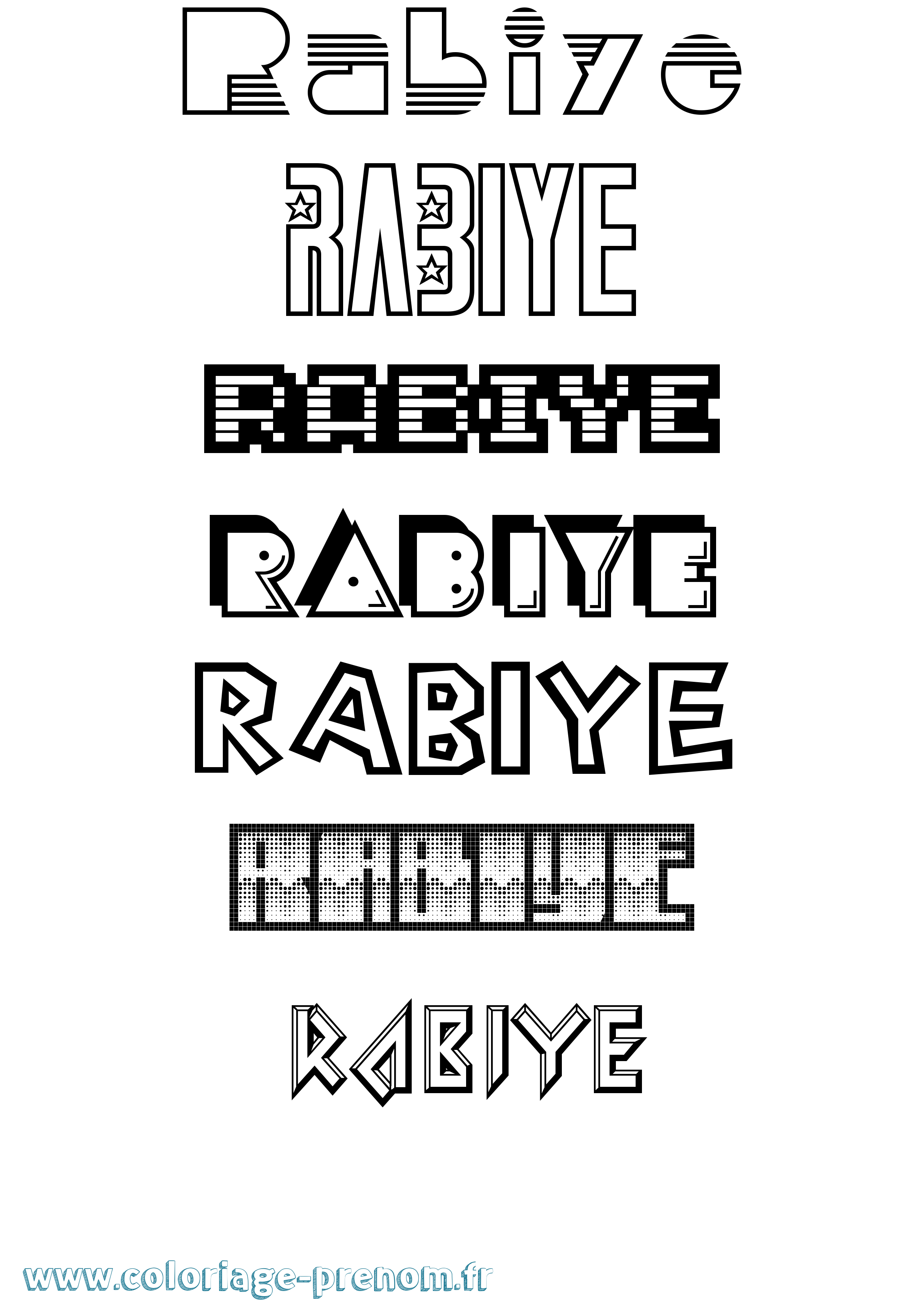 Coloriage Rabiye Jeux Vidéos Coloriage prénom Rabiye Jeux Vidéos