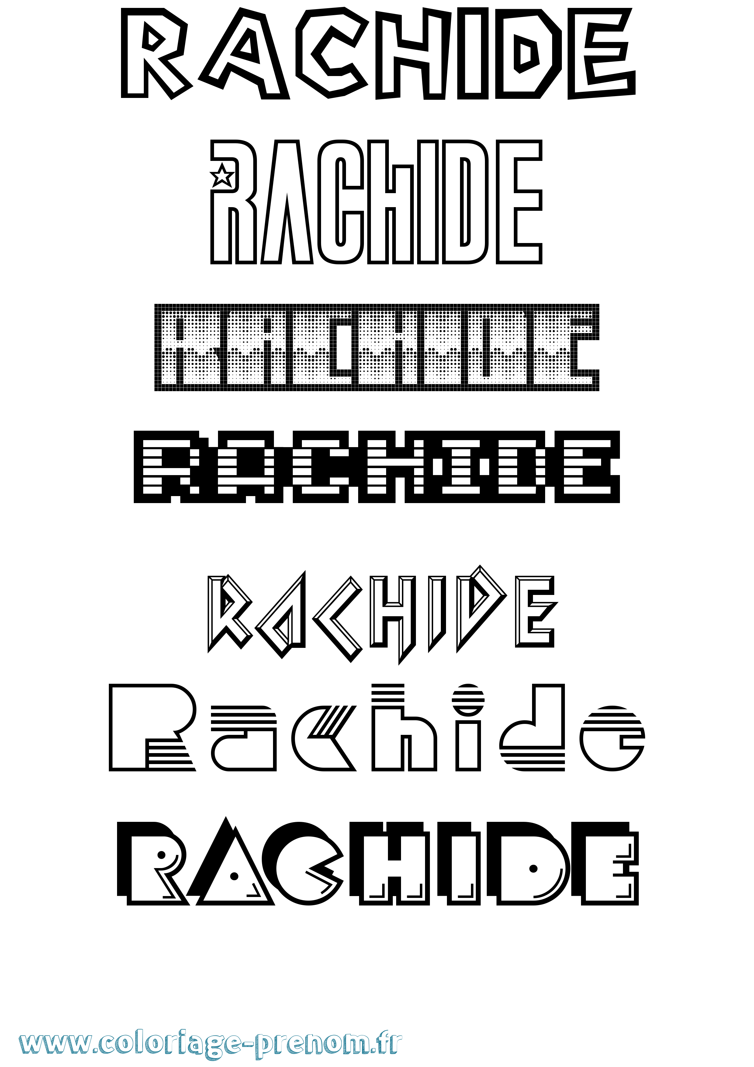 Coloriage Rachide Jeux Vidéos Coloriage prénom Rachide Jeux Vidéos