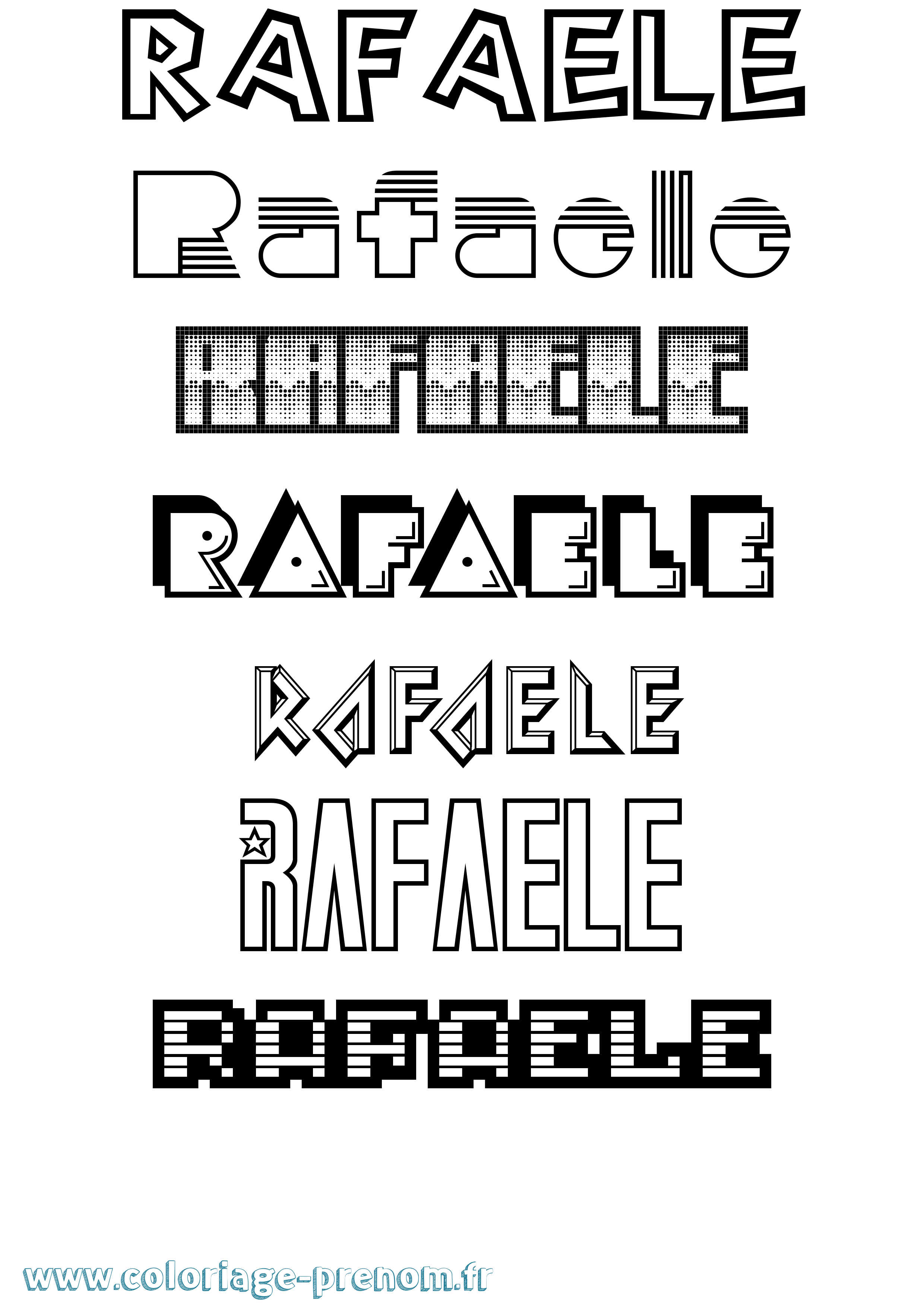 Coloriage Rafaele Jeux Vidéos Coloriage prénom Rafaele Jeux Vidéos