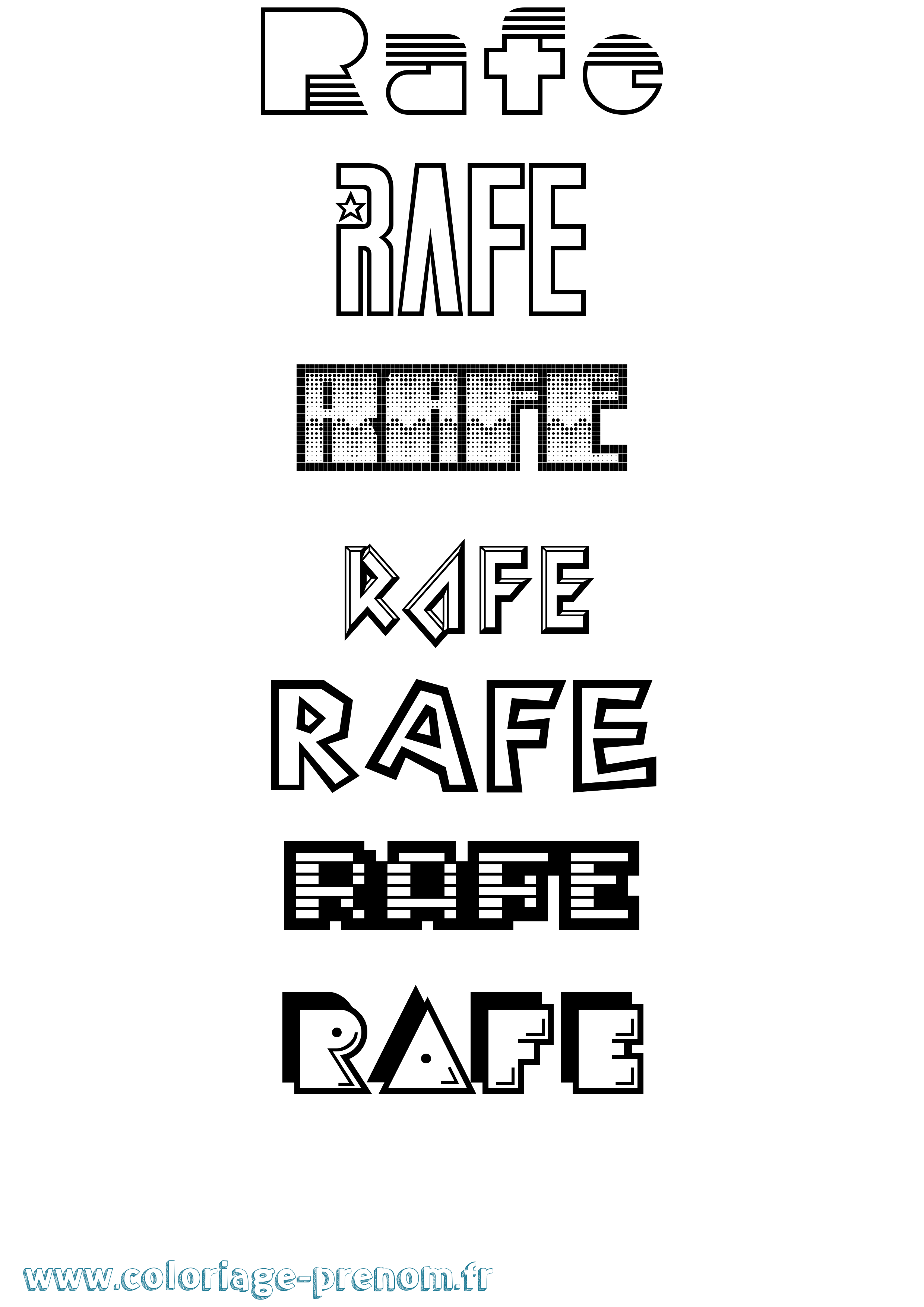 Coloriage Rafe Jeux Vidéos Coloriage prénom Rafe Jeux Vidéos