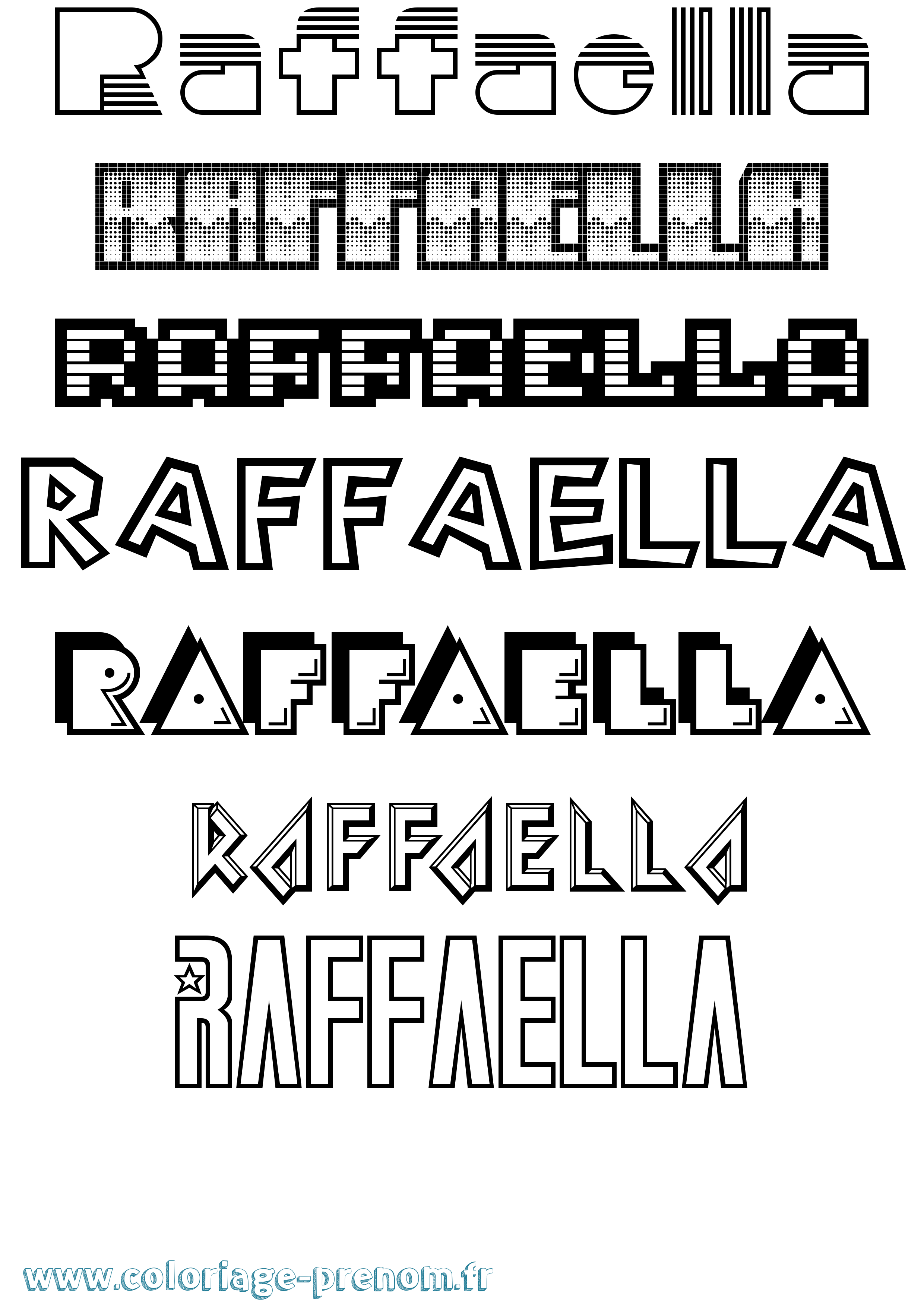 Coloriage Raffaella Jeux Vidéos Coloriage prénom Raffaella Jeux Vidéos