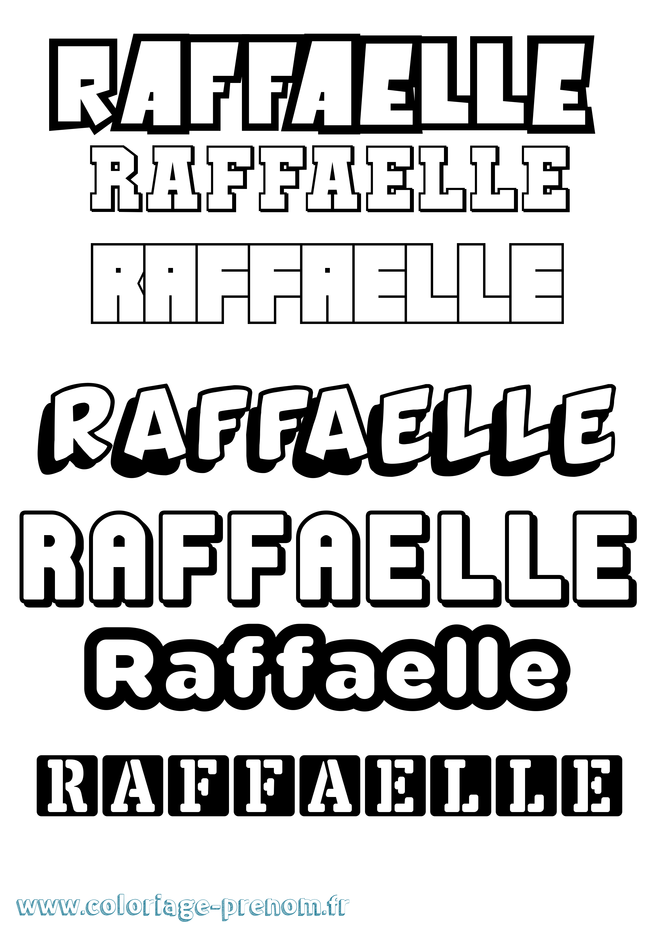 Coloriage Raffaelle Simple Coloriage prénom Raffaelle Simple