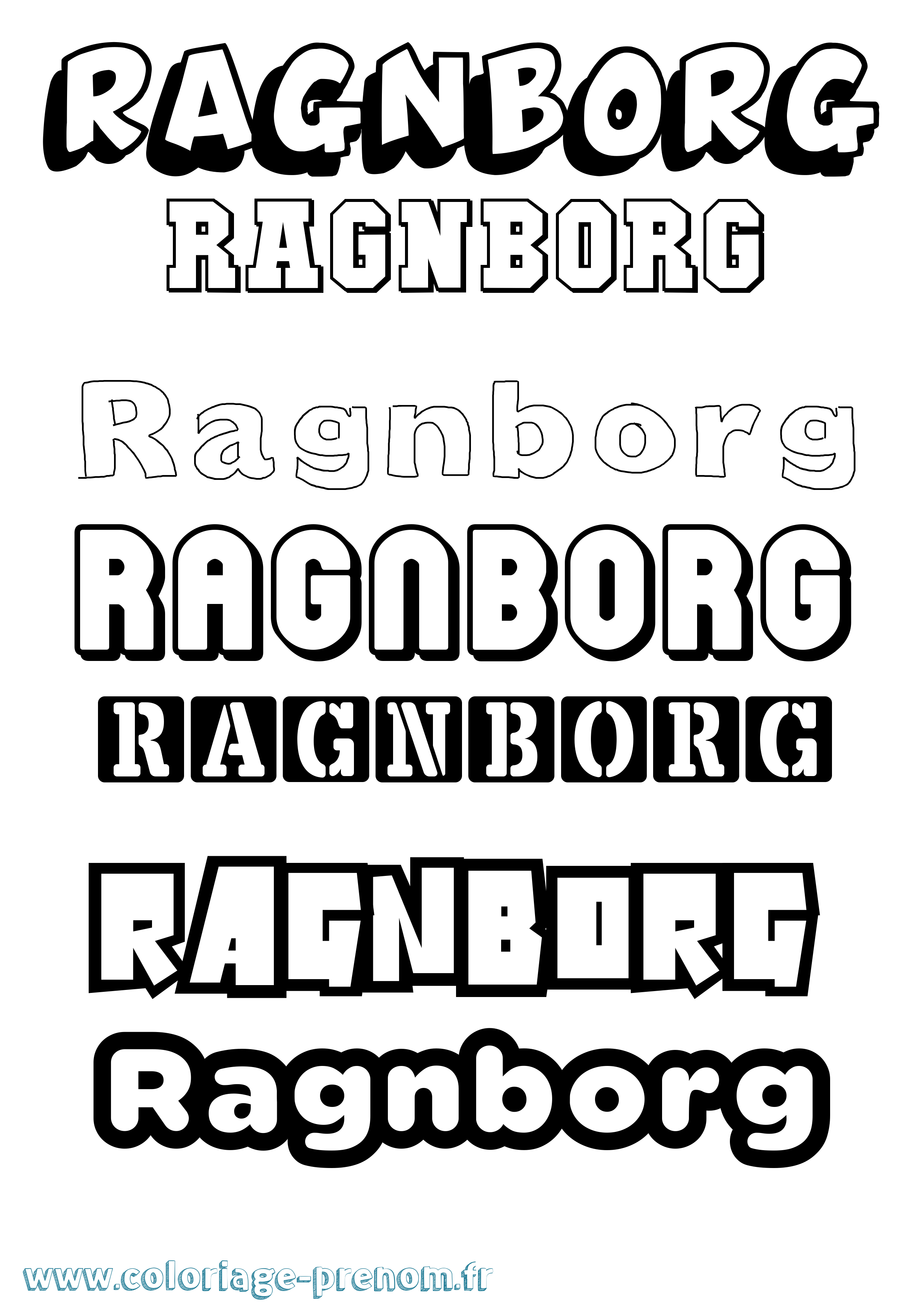 Coloriage prénom Ragnborg Simple