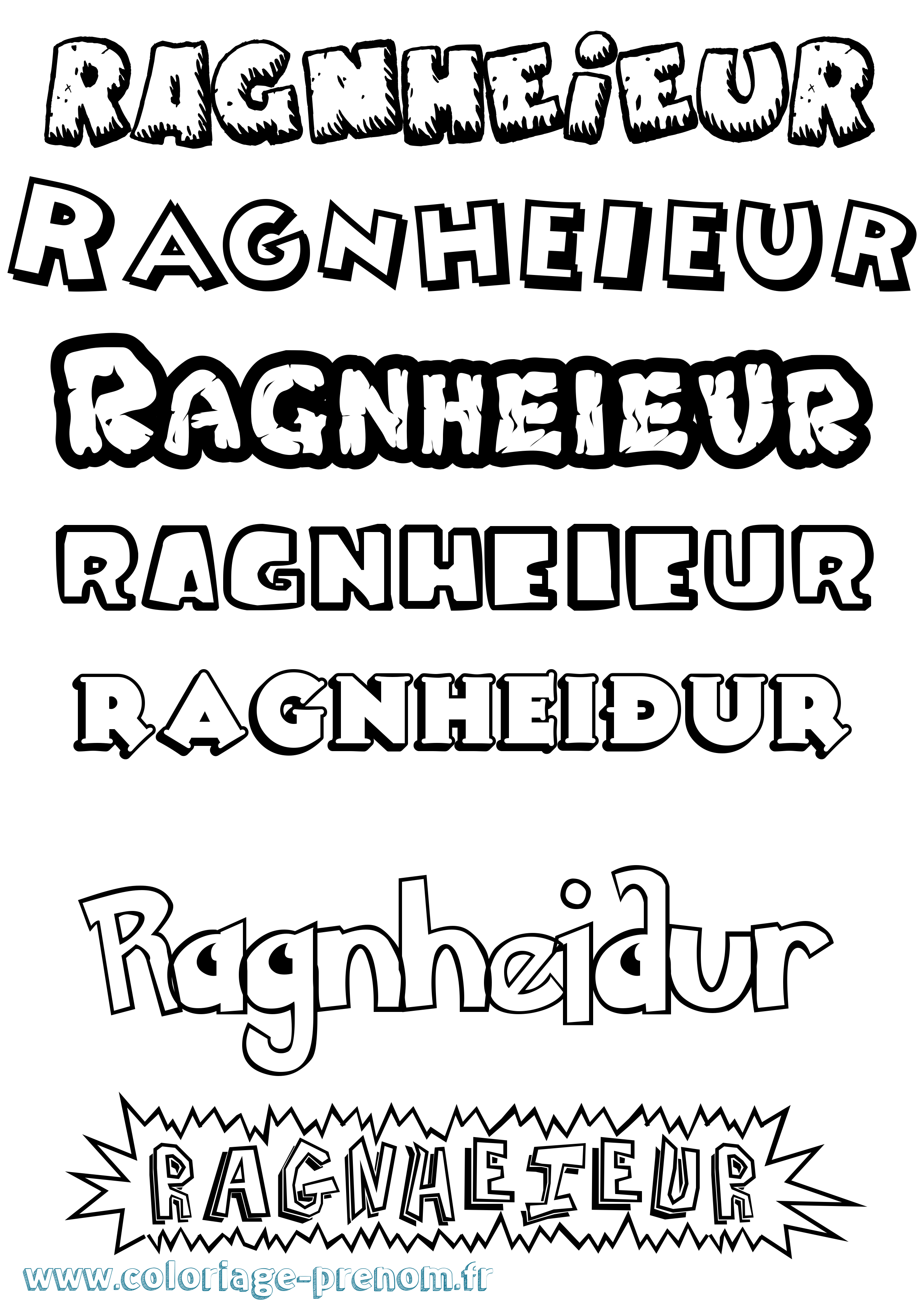 Coloriage Ragnheiður Dessin Animé Coloriage prénom Ragnheiður Dessin Animé