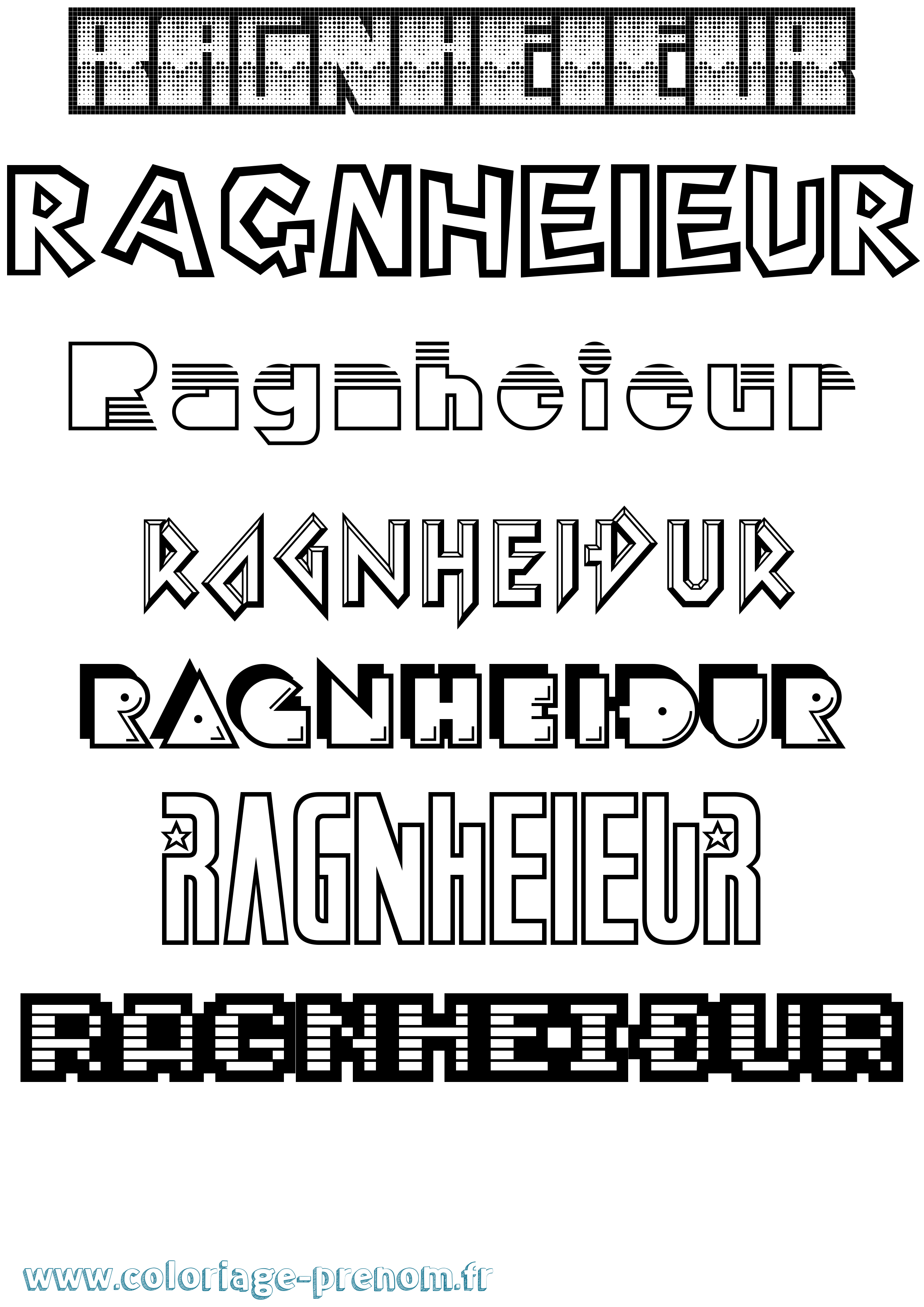 Coloriage Ragnheiður Jeux Vidéos Coloriage prénom Ragnheiður Jeux Vidéos