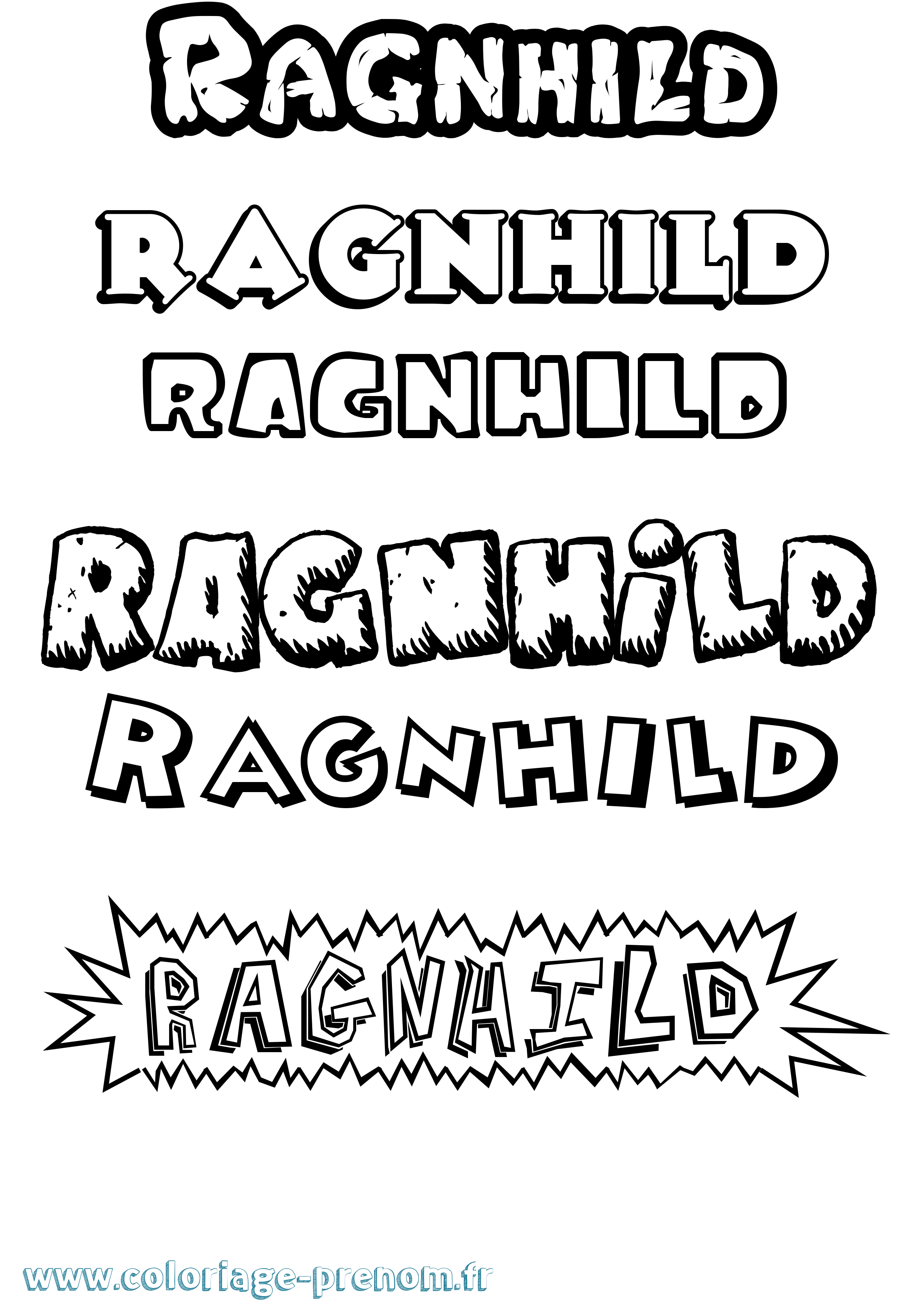 Coloriage prénom Ragnhild Dessin Animé