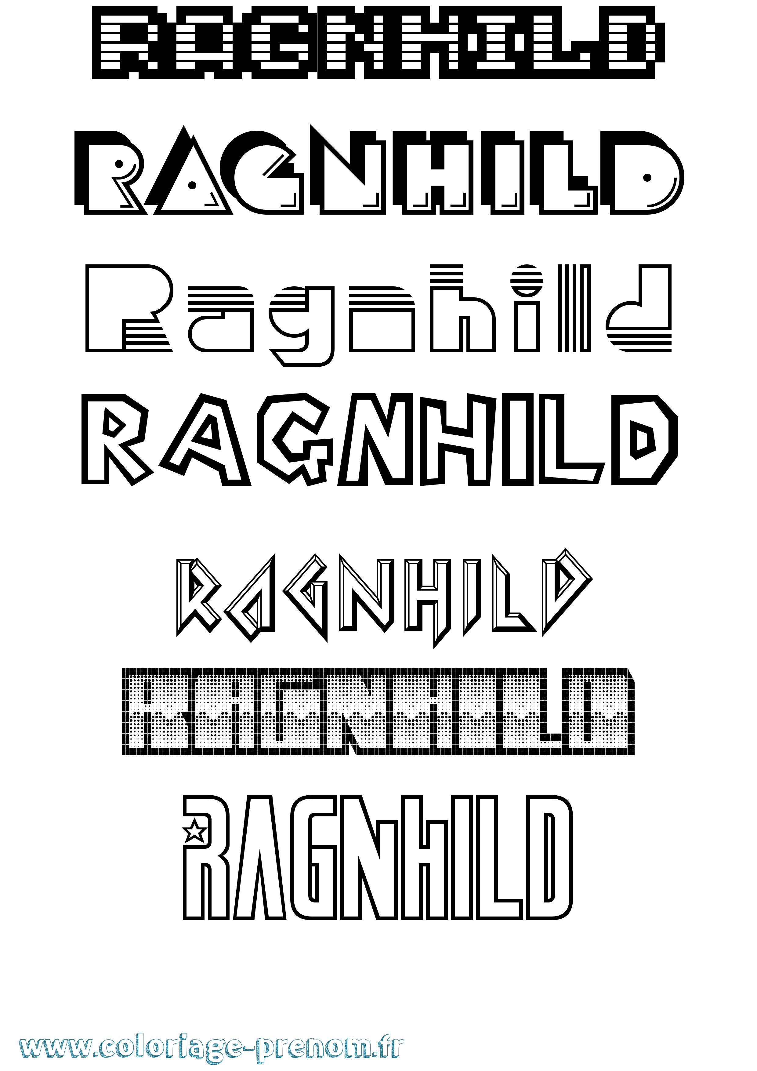 Coloriage prénom Ragnhild Jeux Vidéos