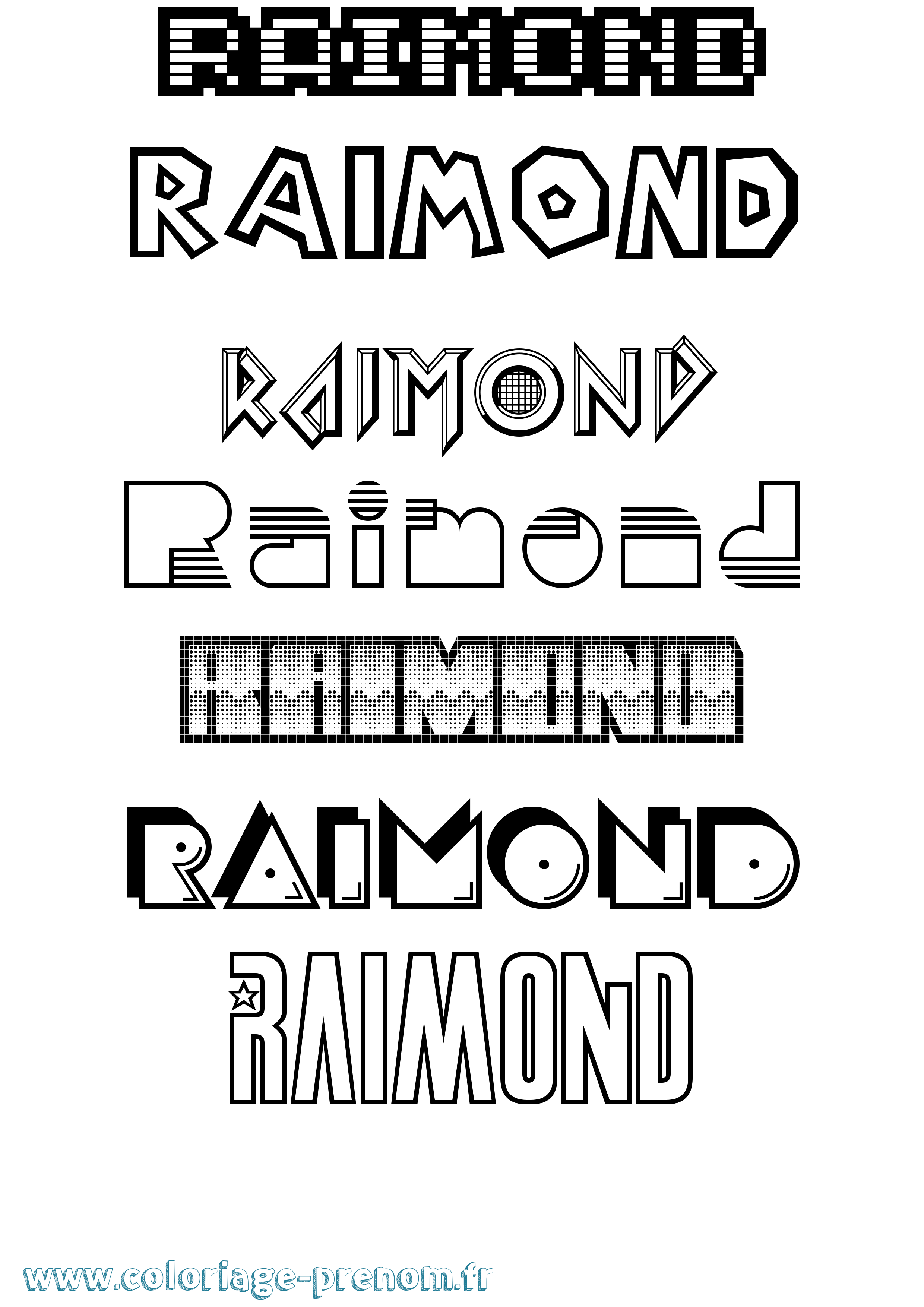 Coloriage prénom Raimond Jeux Vidéos