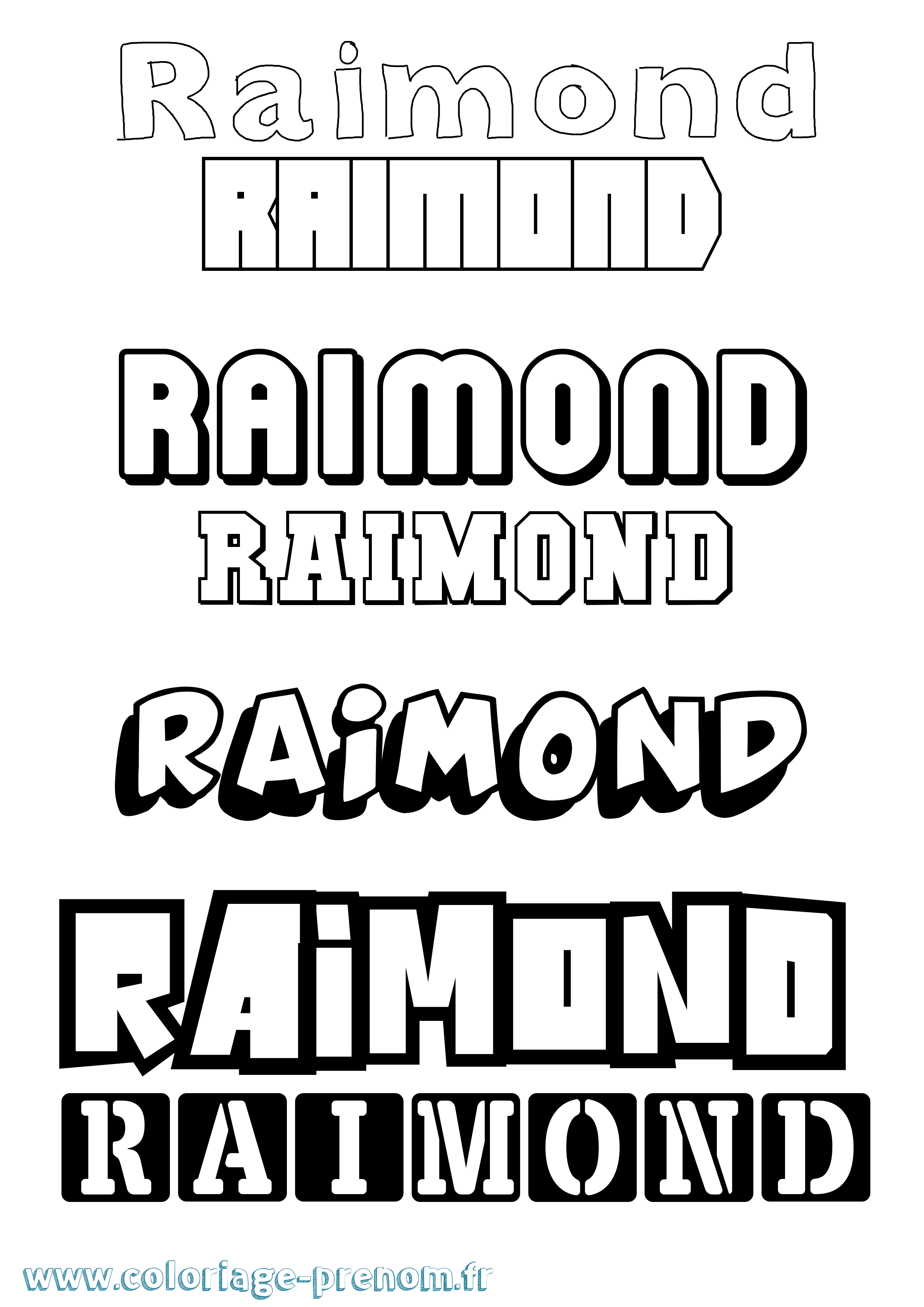 Coloriage prénom Raimond Simple