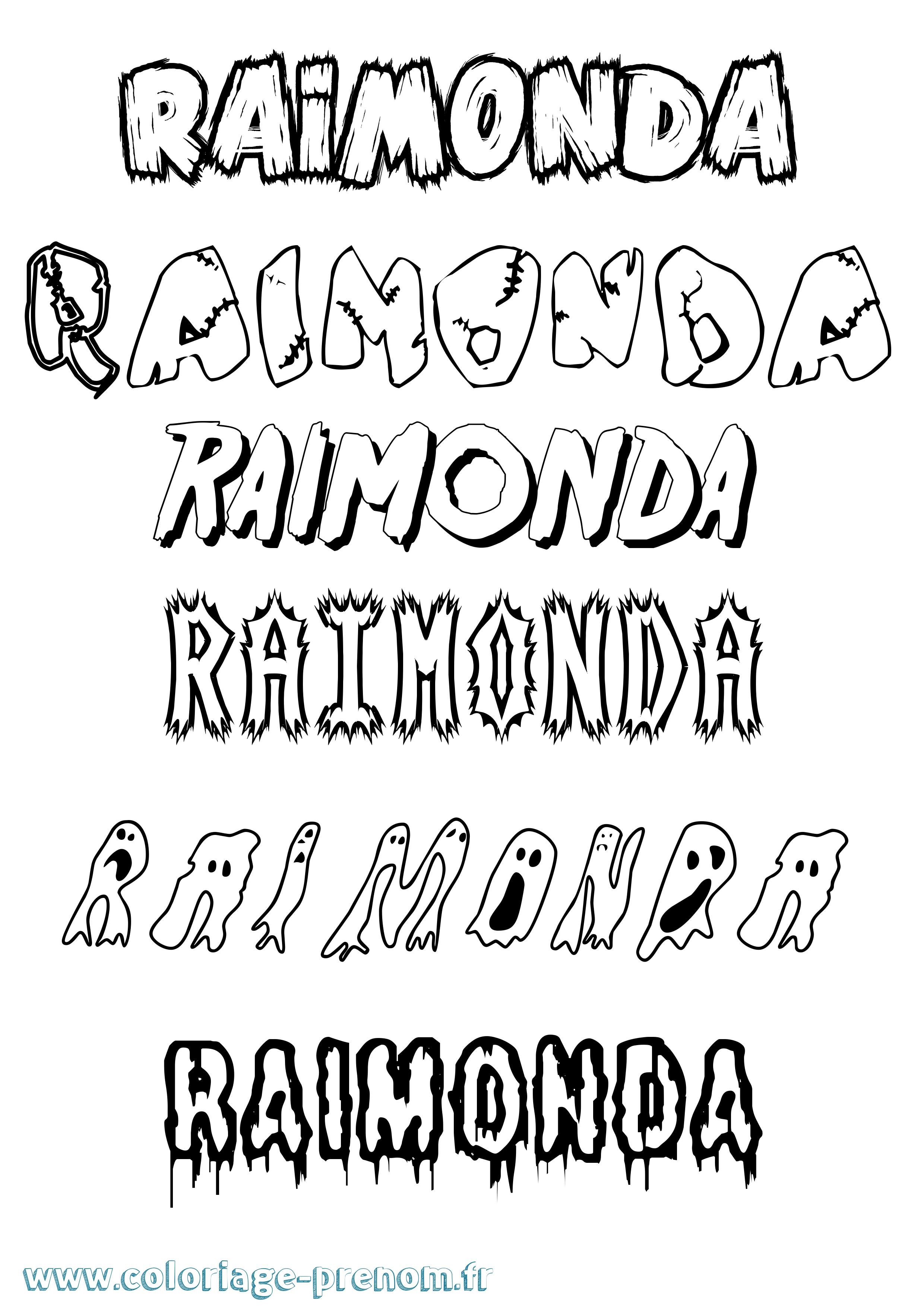 Coloriage Raimonda Frisson Coloriage prénom Raimonda Frisson