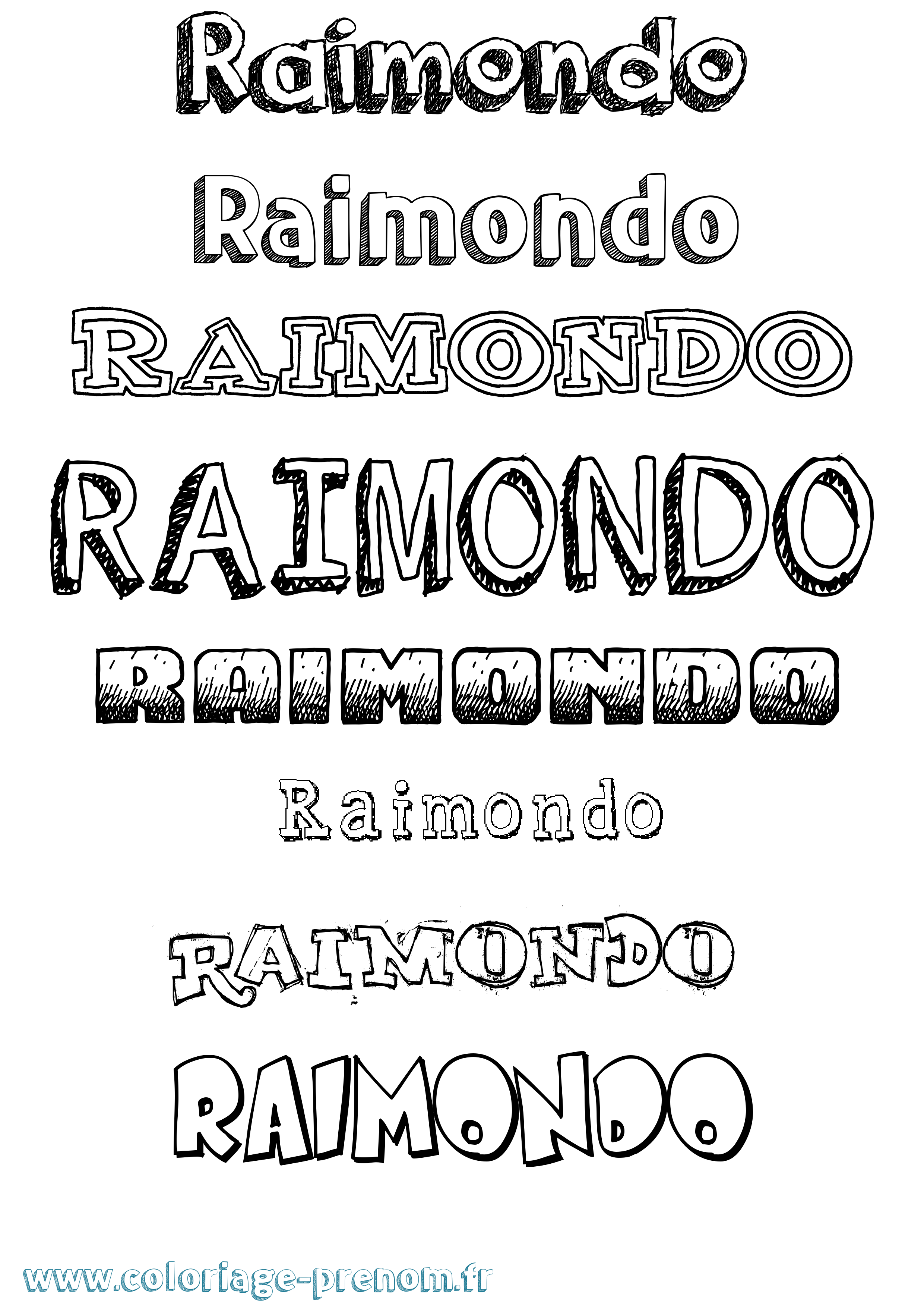Coloriage prénom Raimondo Dessiné
