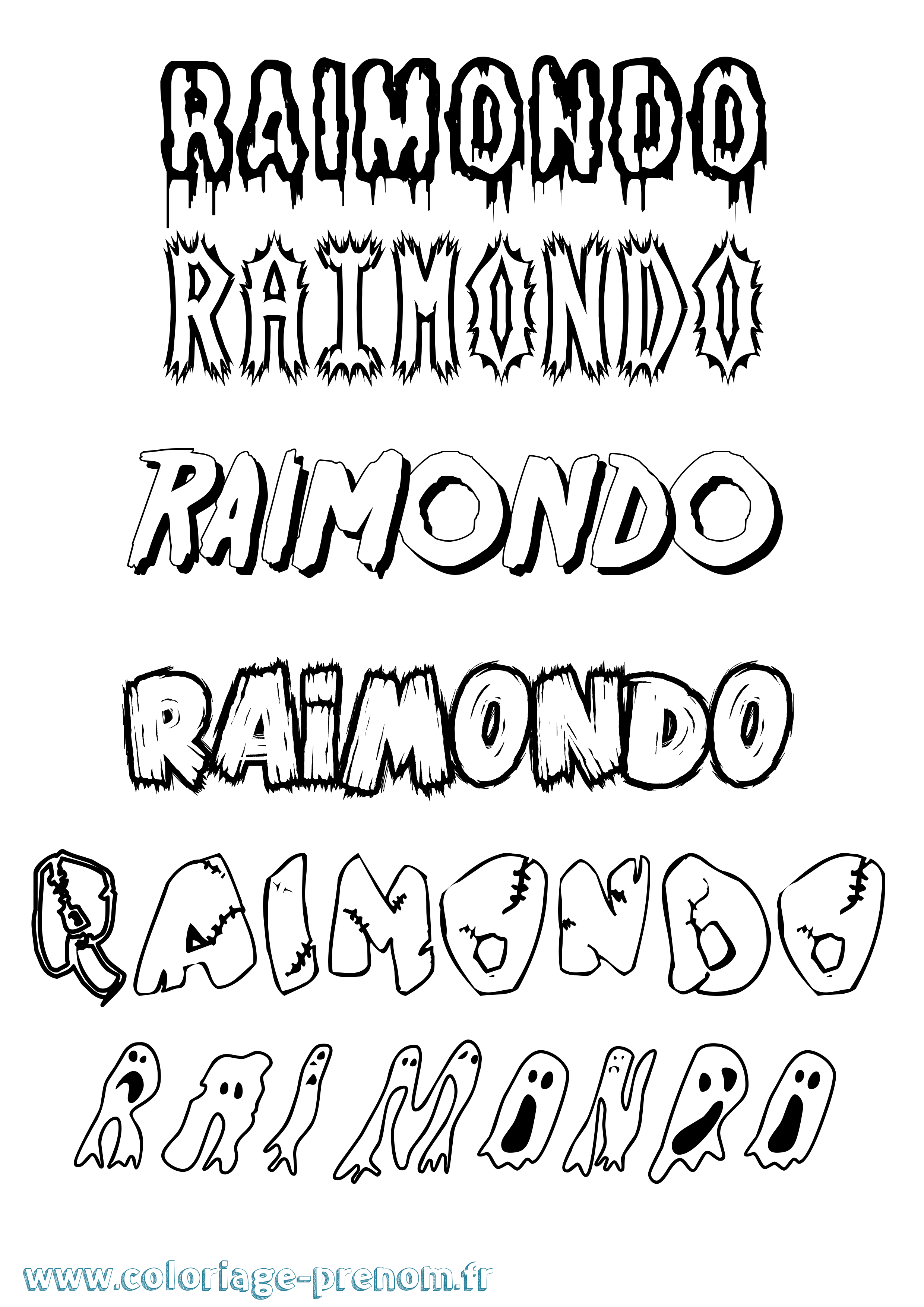 Coloriage prénom Raimondo Frisson
