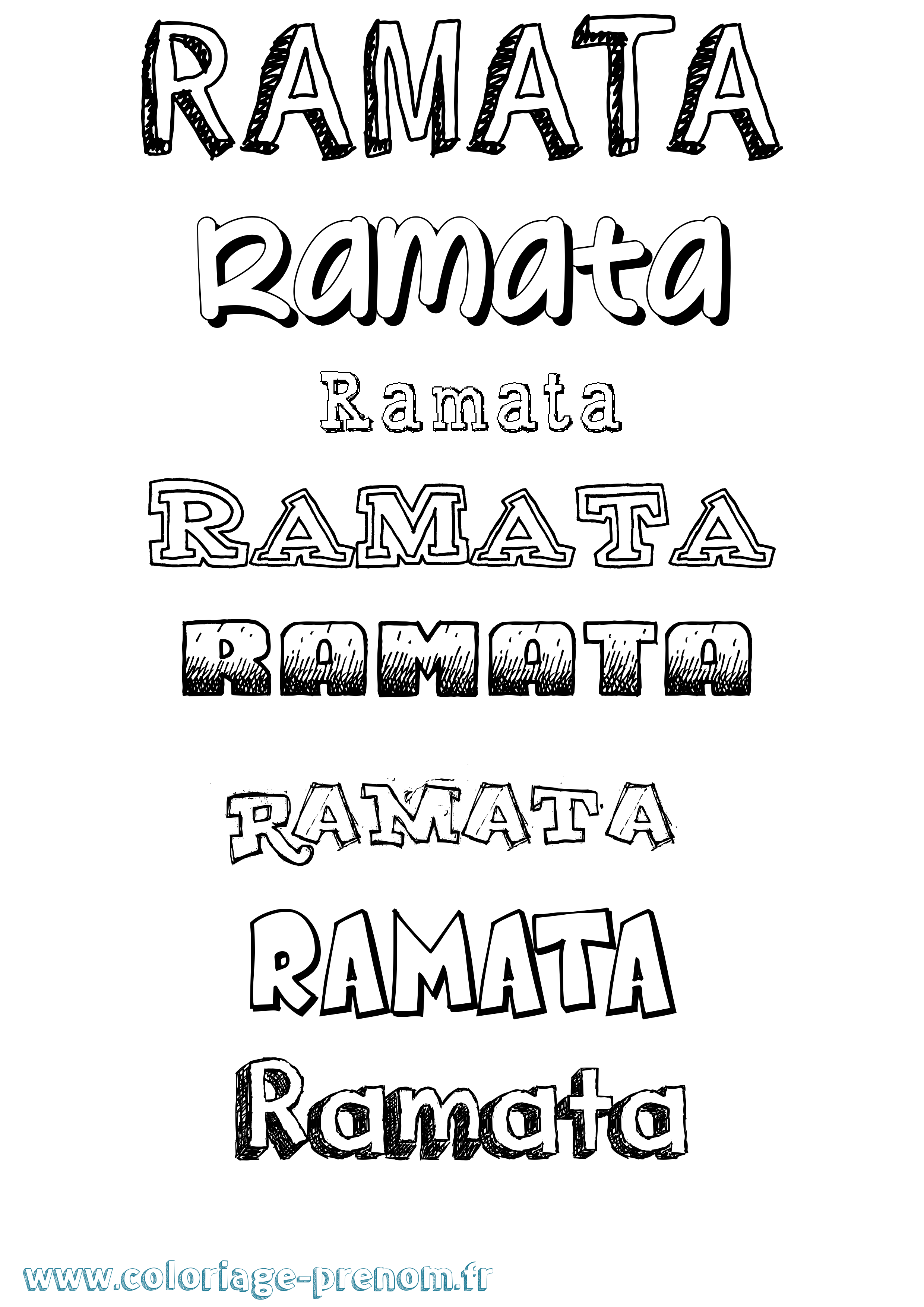 Coloriage prénom Ramata Dessiné