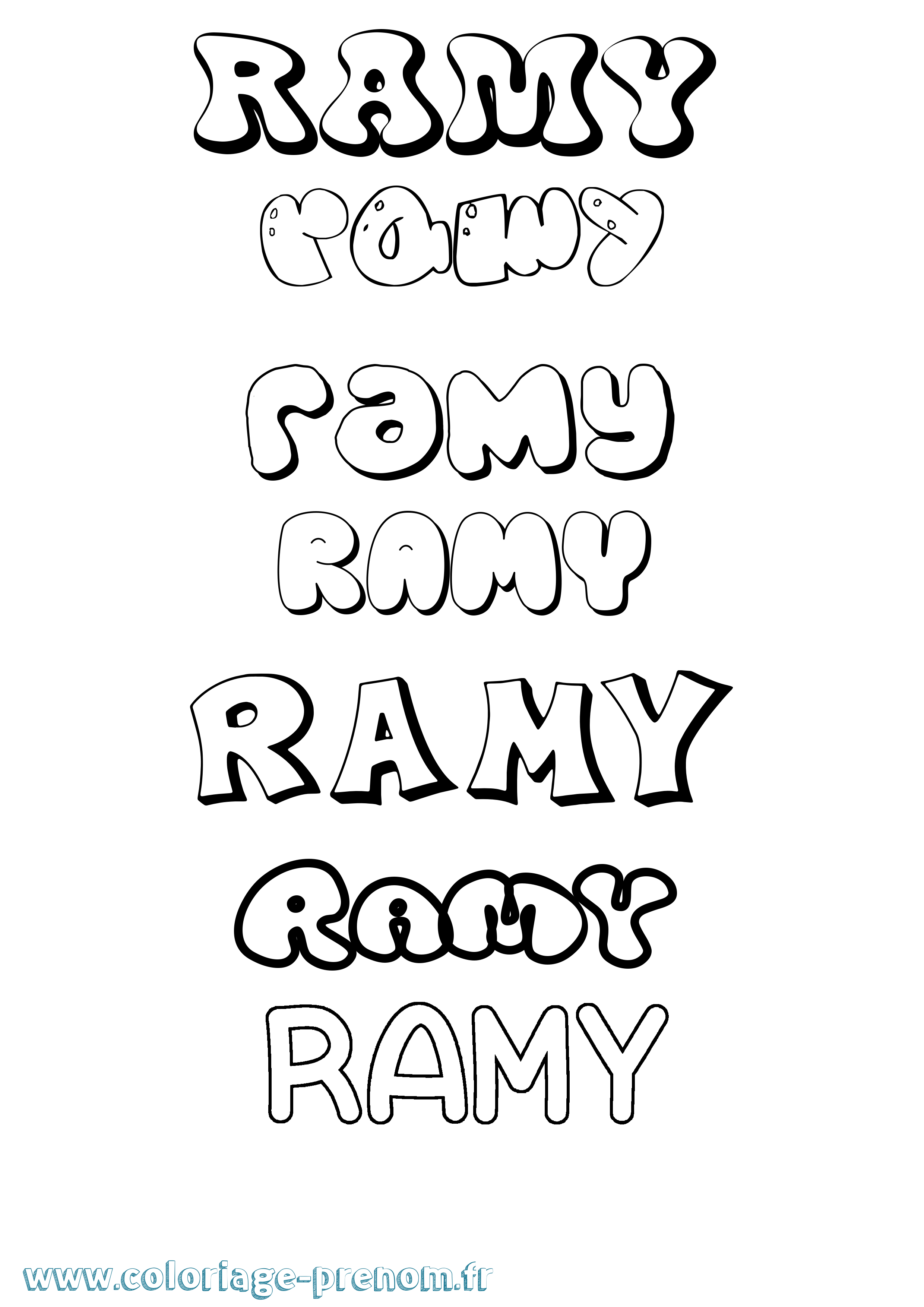 Coloriage Ramy Coloriage prénom Ramy