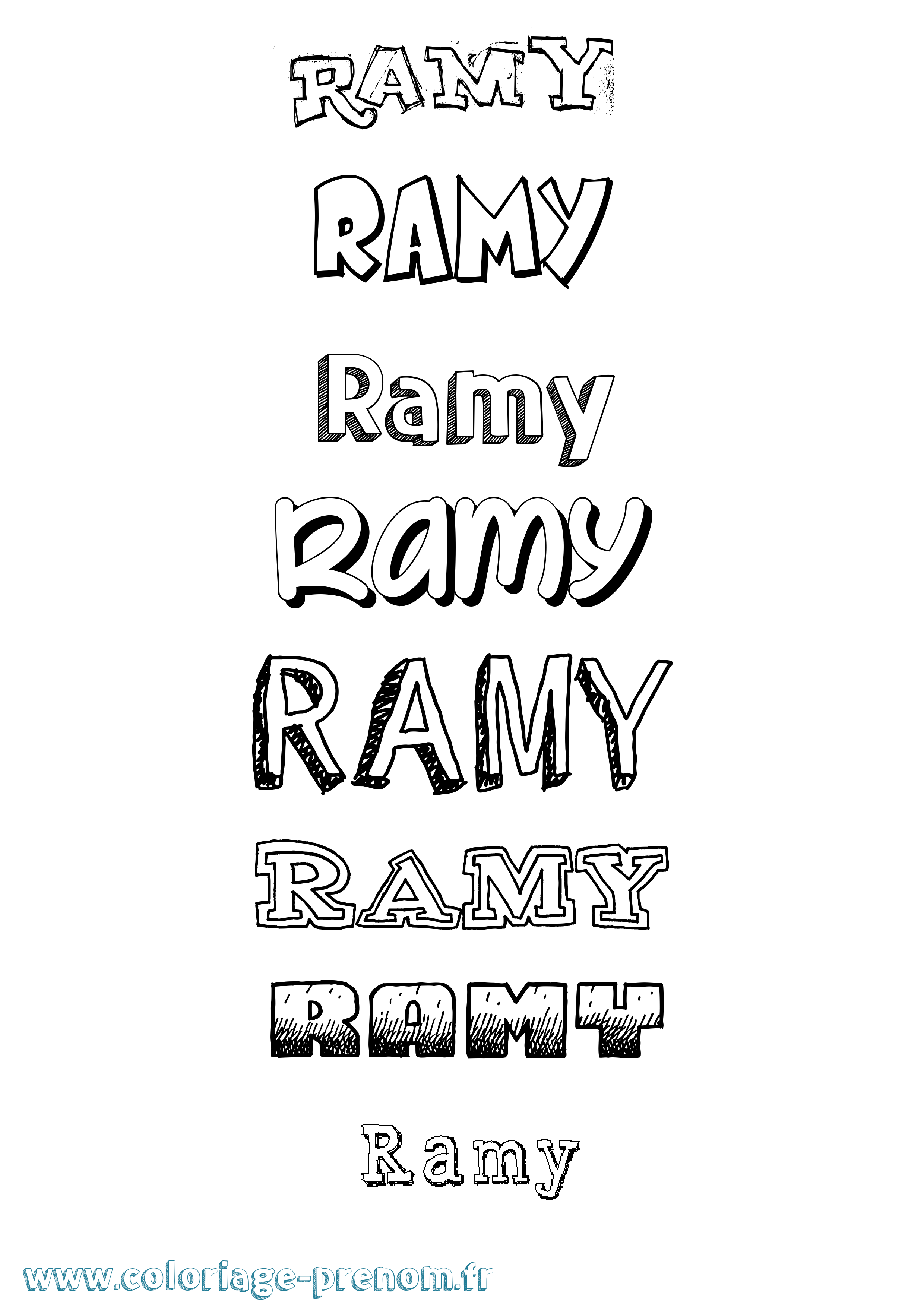 Coloriage Ramy Coloriage prénom Ramy