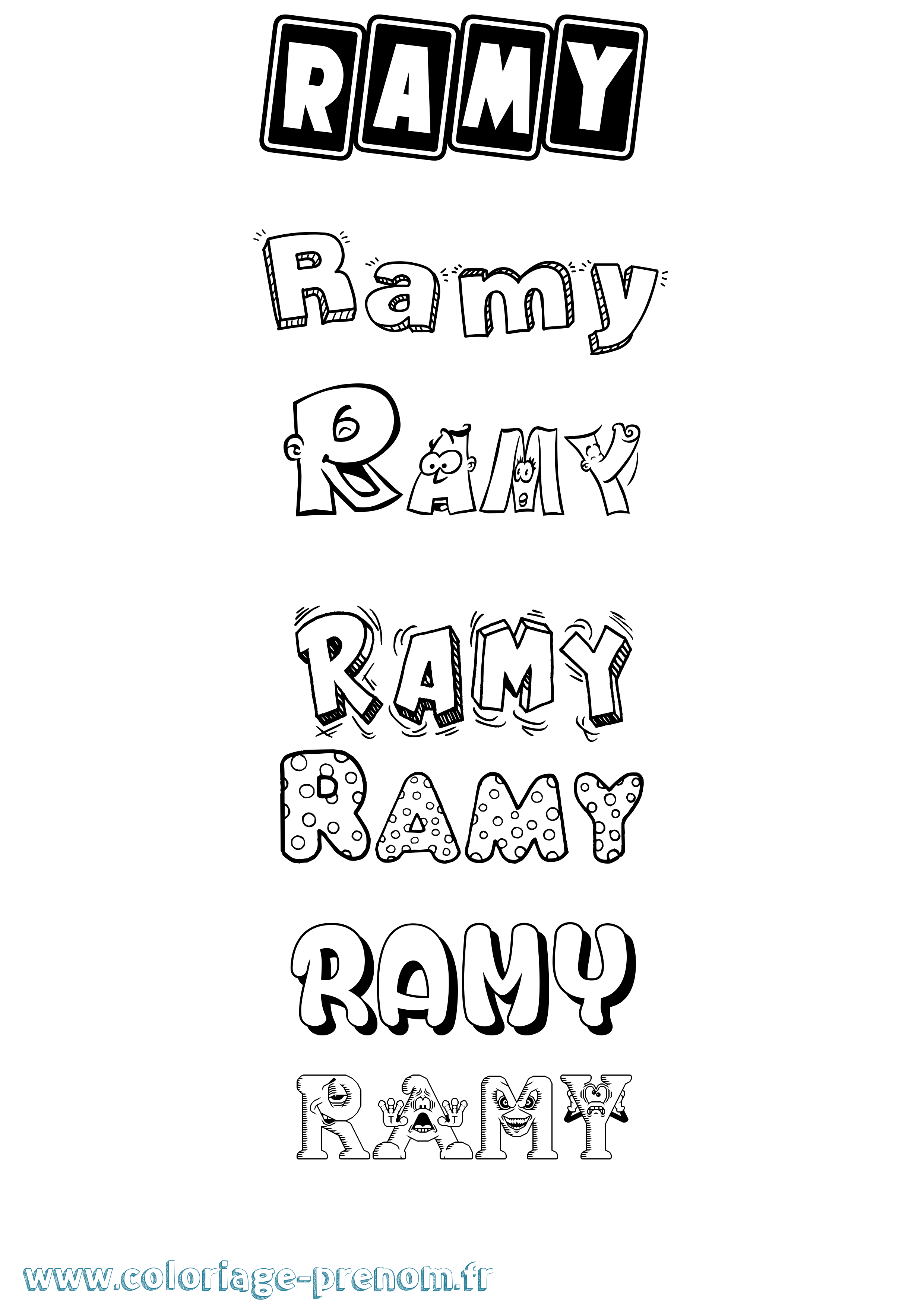 Coloriage Ramy Coloriage prénom Ramy