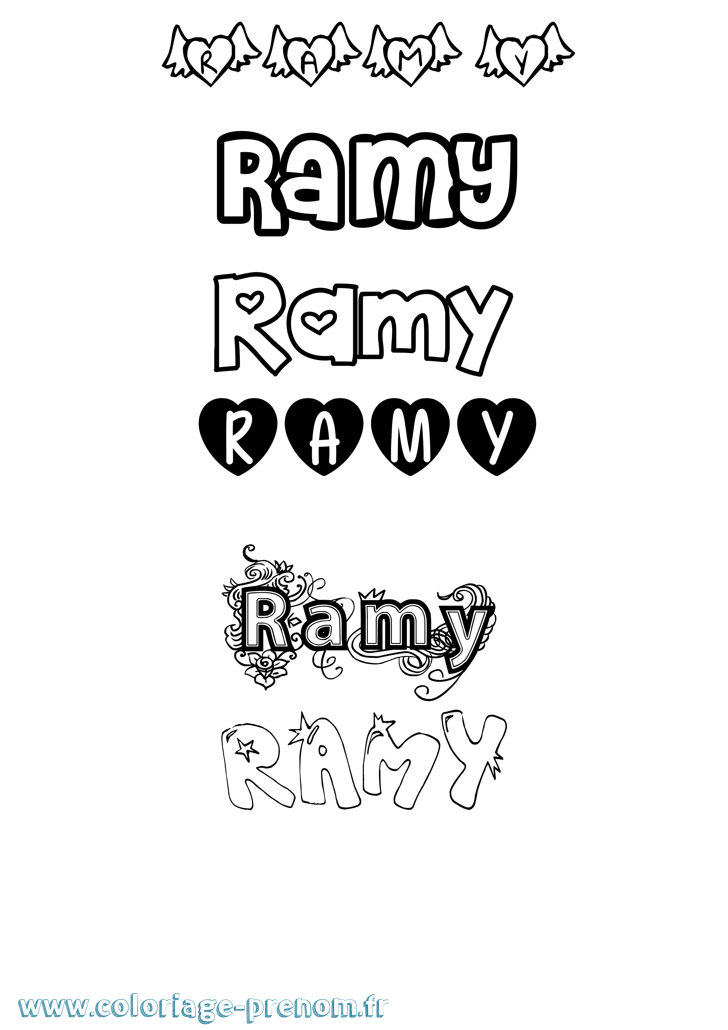 Coloriage Ramy Coloriage prénom Ramy