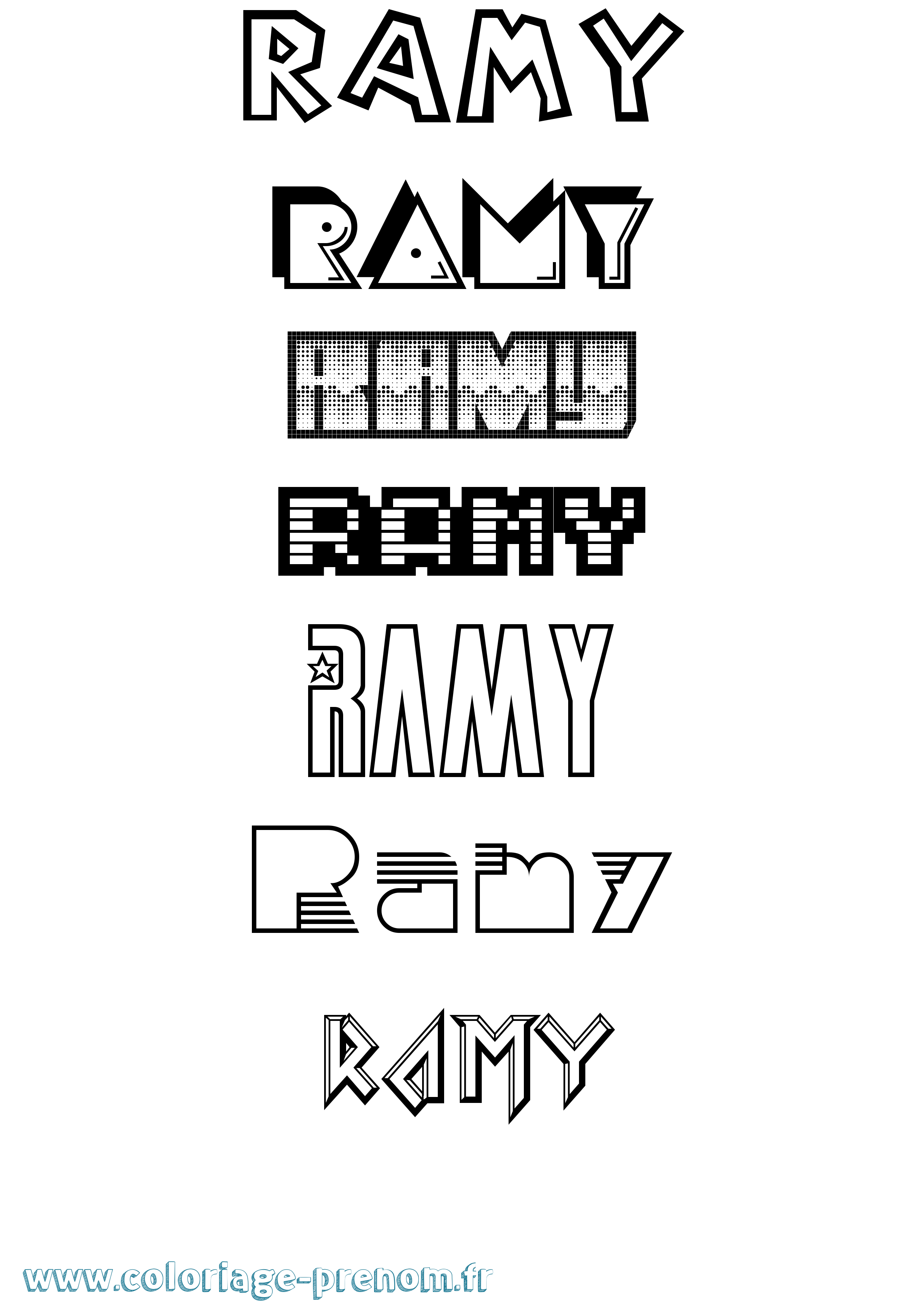 Coloriage Ramy Coloriage prénom Ramy