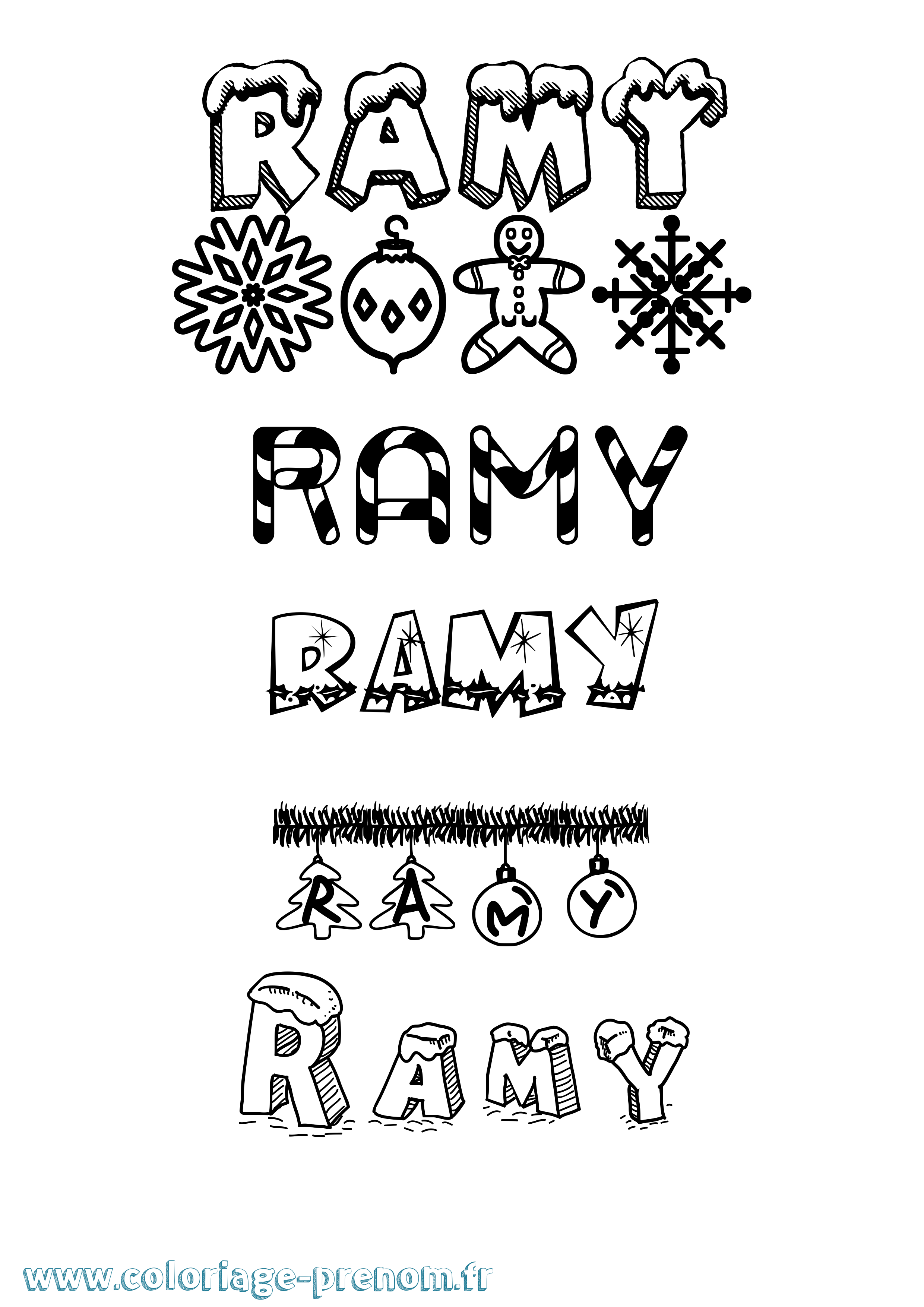 Coloriage prénom Ramy