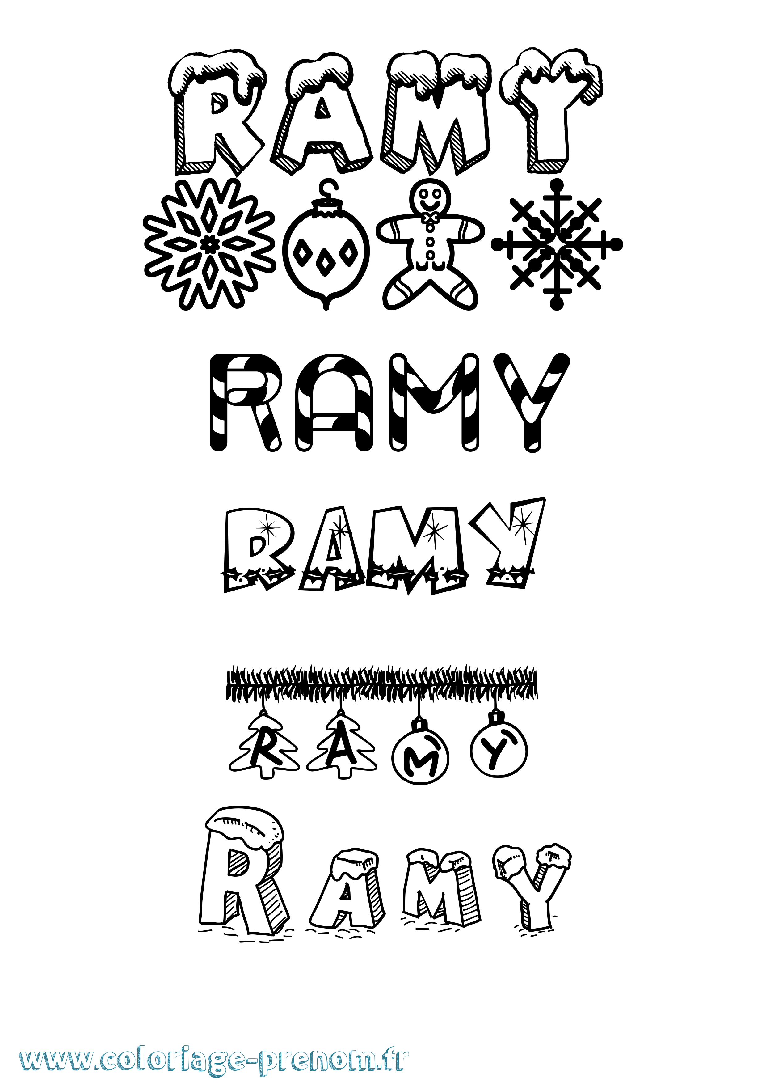 Coloriage Ramy Coloriage prénom Ramy