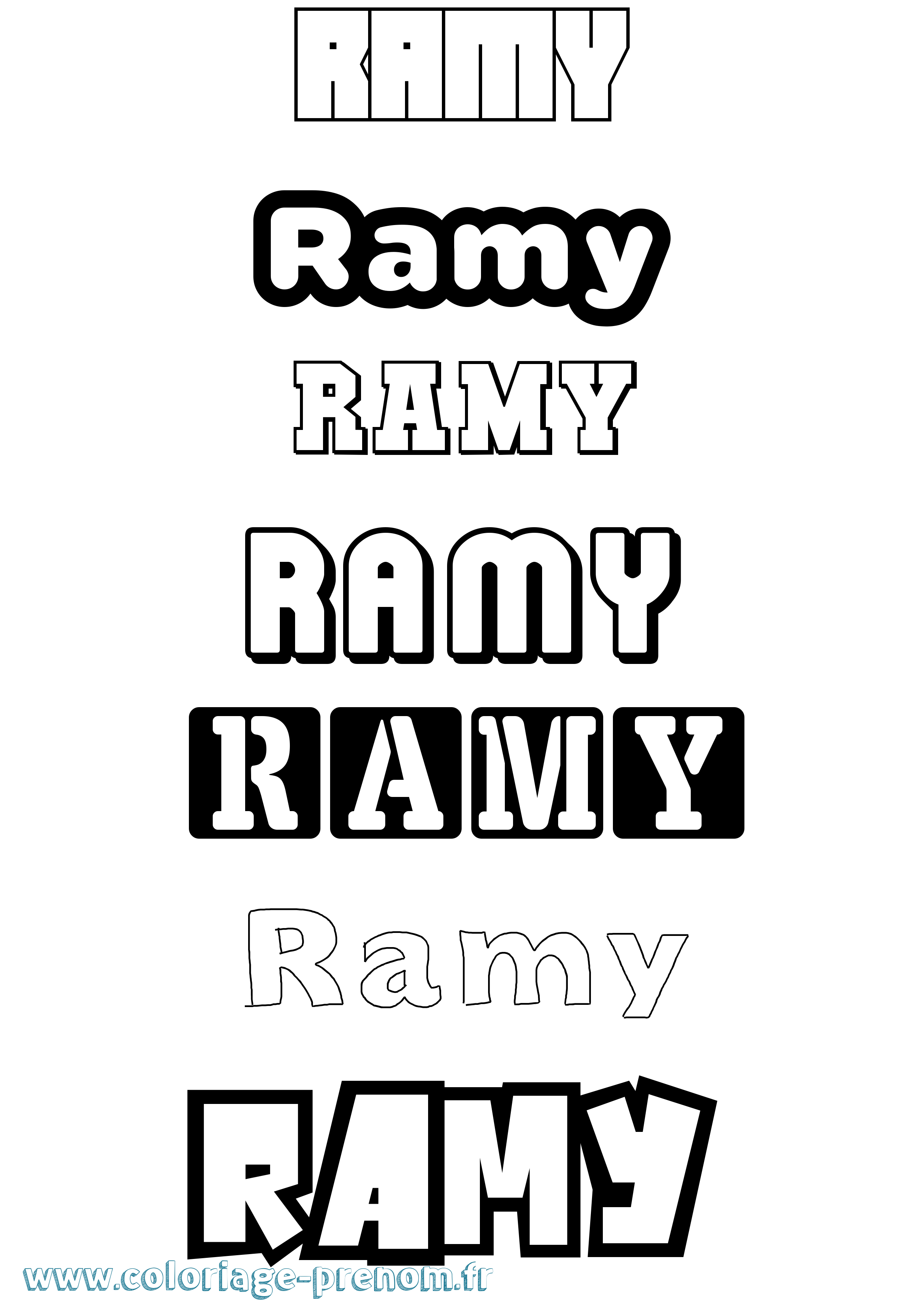 Coloriage Ramy Coloriage prénom Ramy