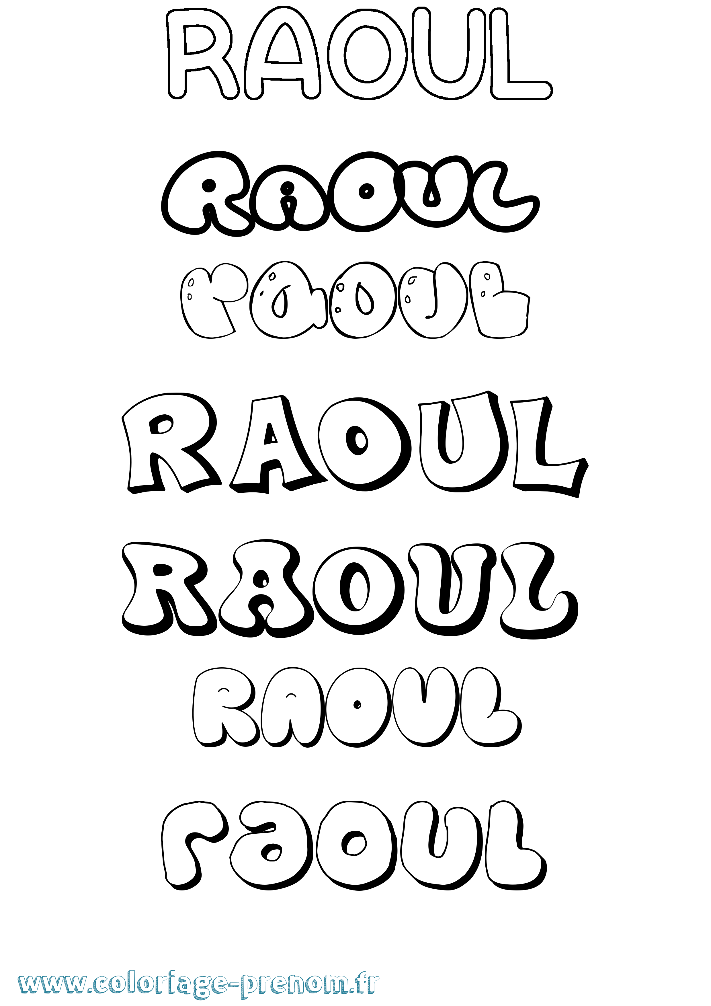 Coloriage Raoul Coloriage prénom Raoul