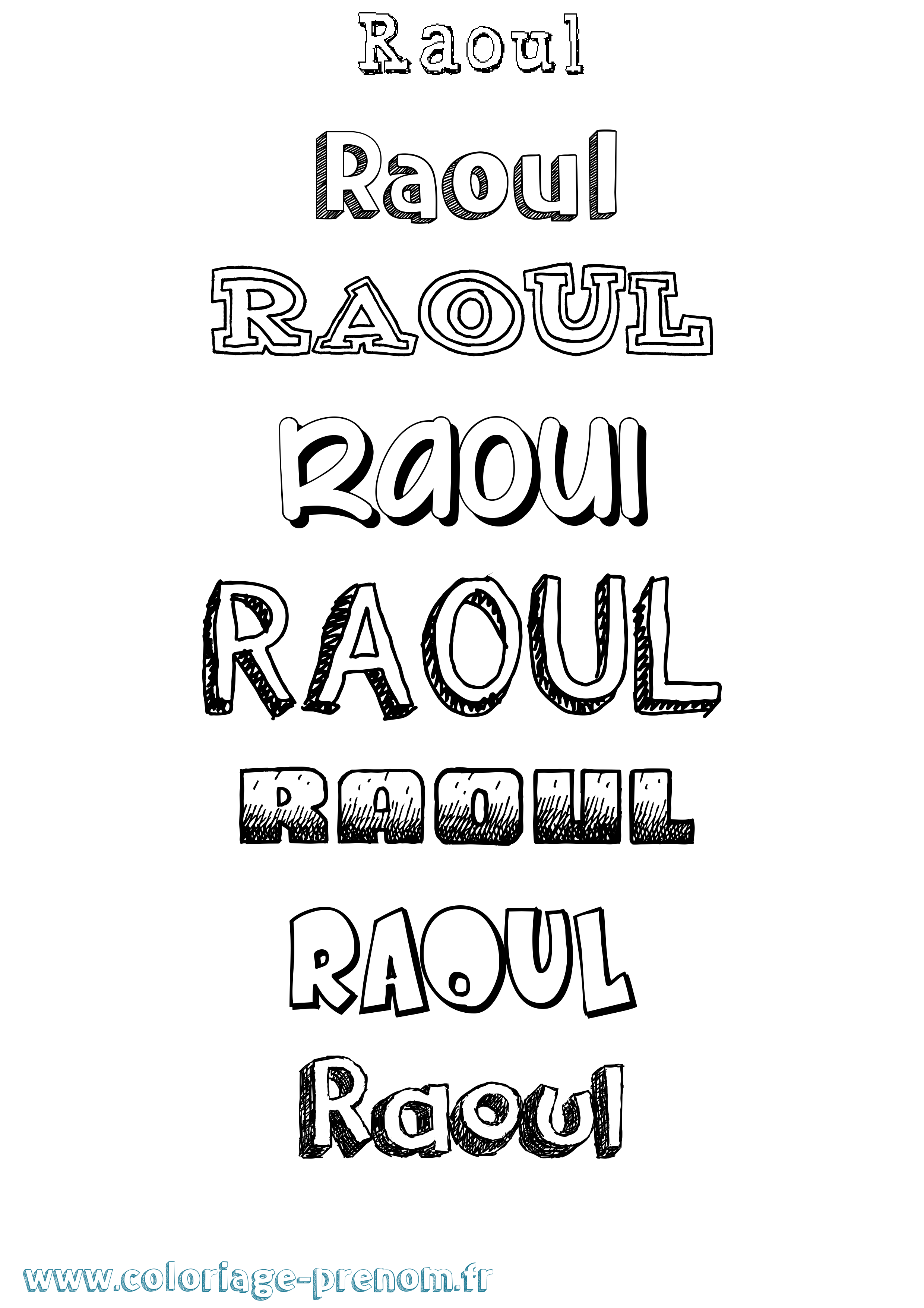 Coloriage Raoul Coloriage prénom Raoul