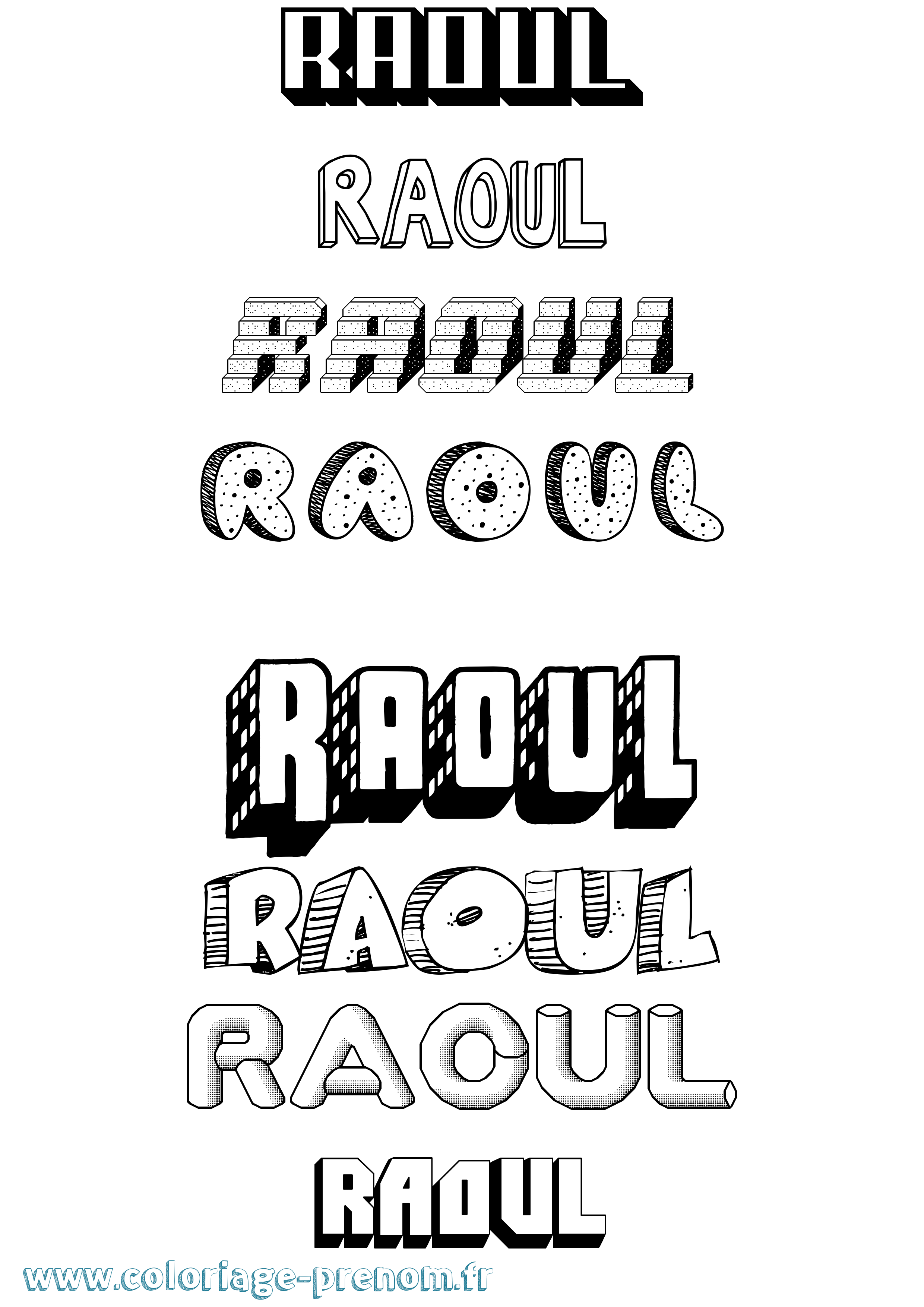 Coloriage Raoul Coloriage prénom Raoul