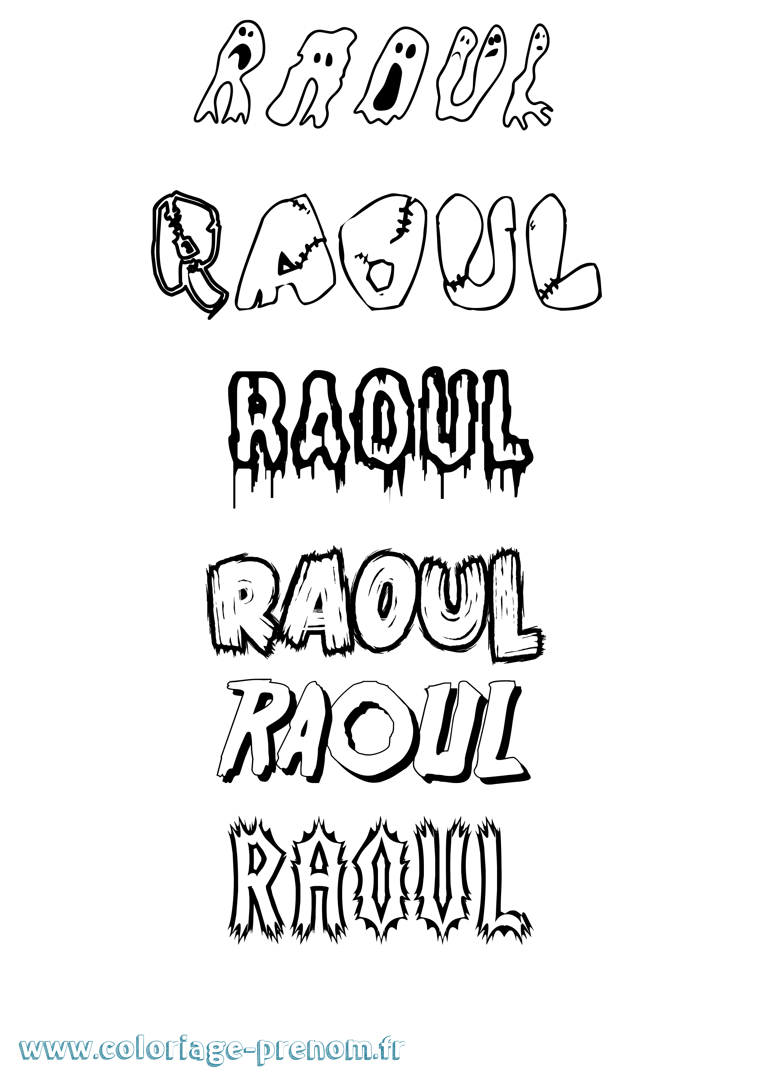 Coloriage Raoul Coloriage prénom Raoul