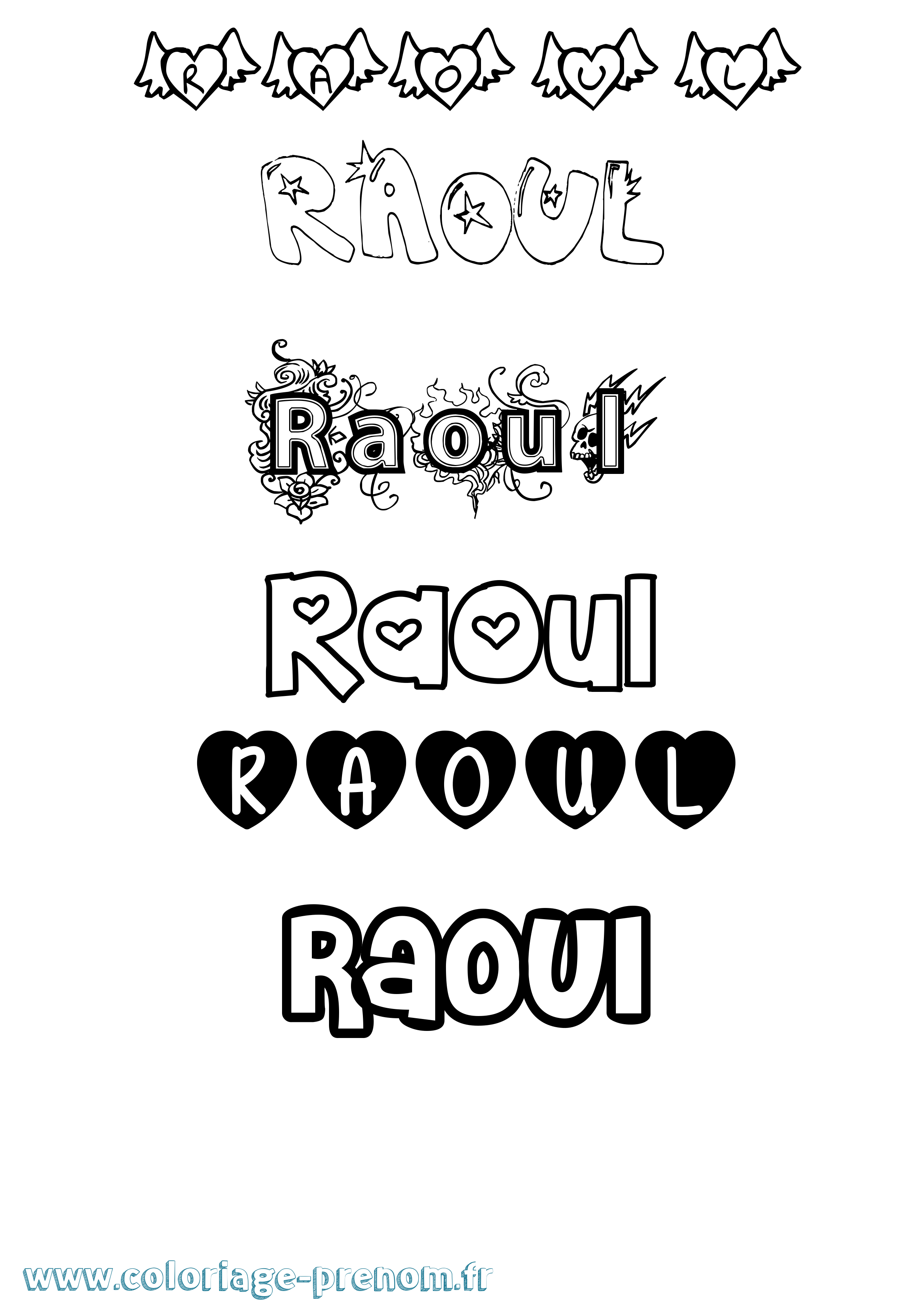 Coloriage Raoul Coloriage prénom Raoul