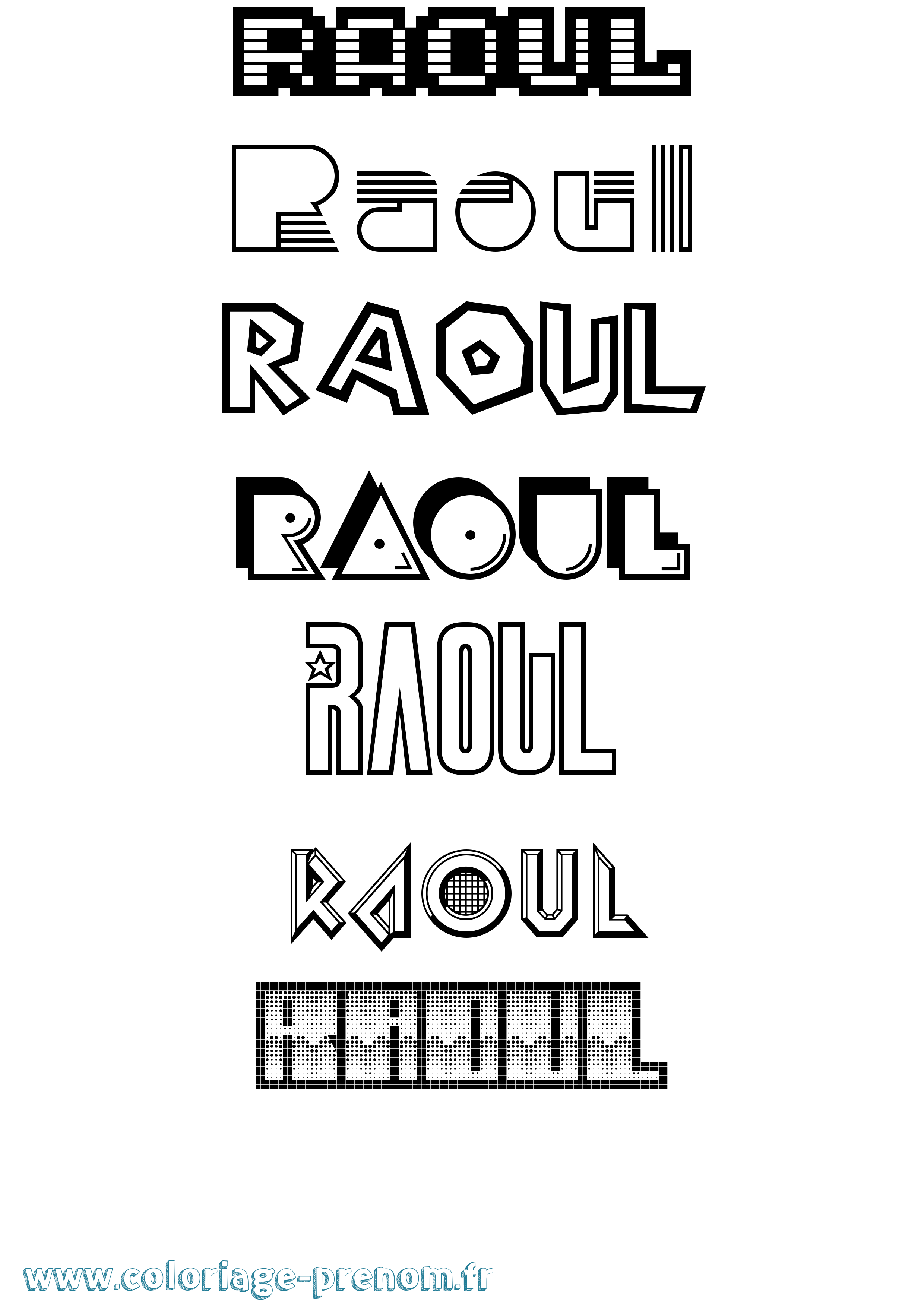 Coloriage Raoul Coloriage prénom Raoul
