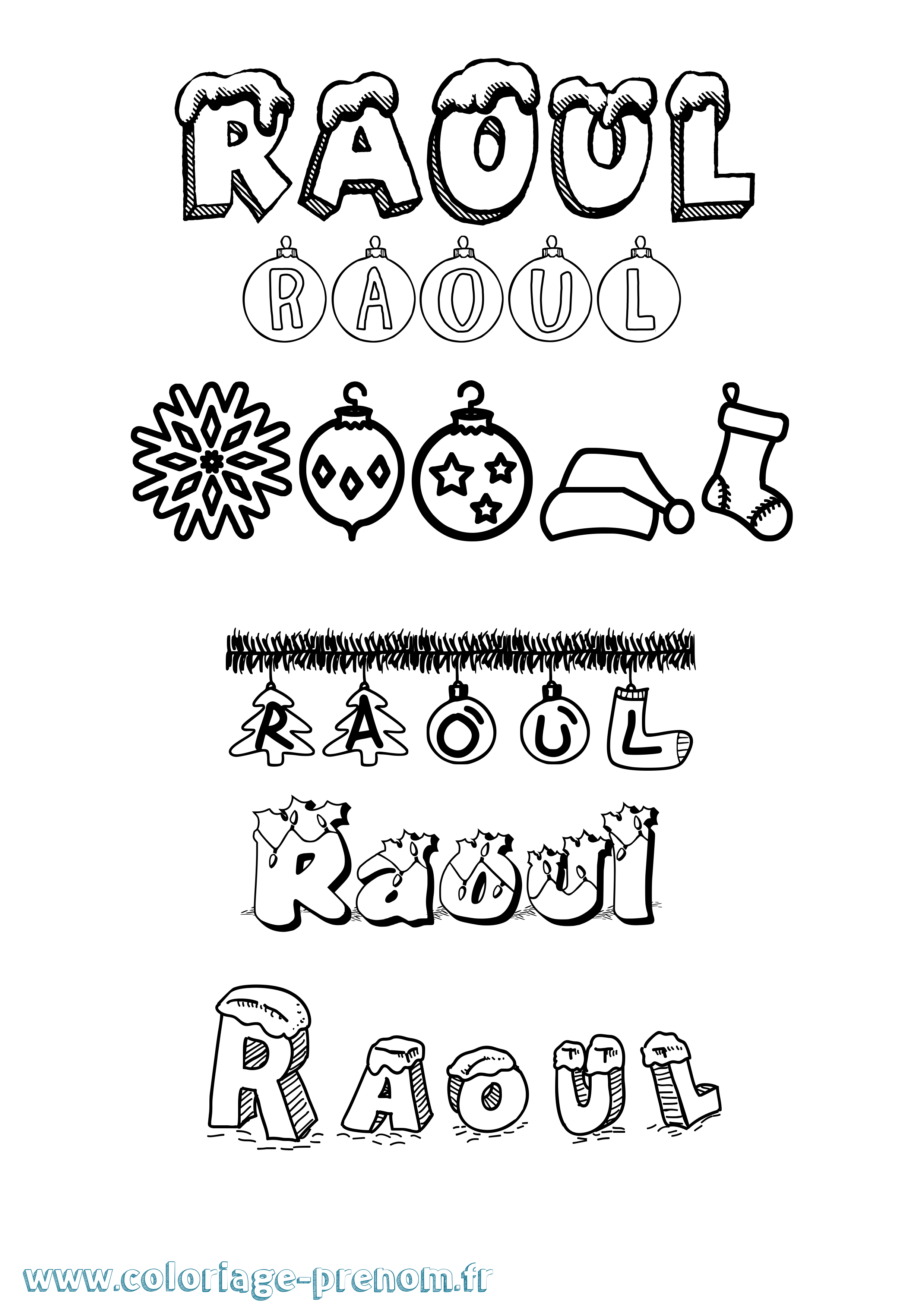 Coloriage Raoul Coloriage prénom Raoul