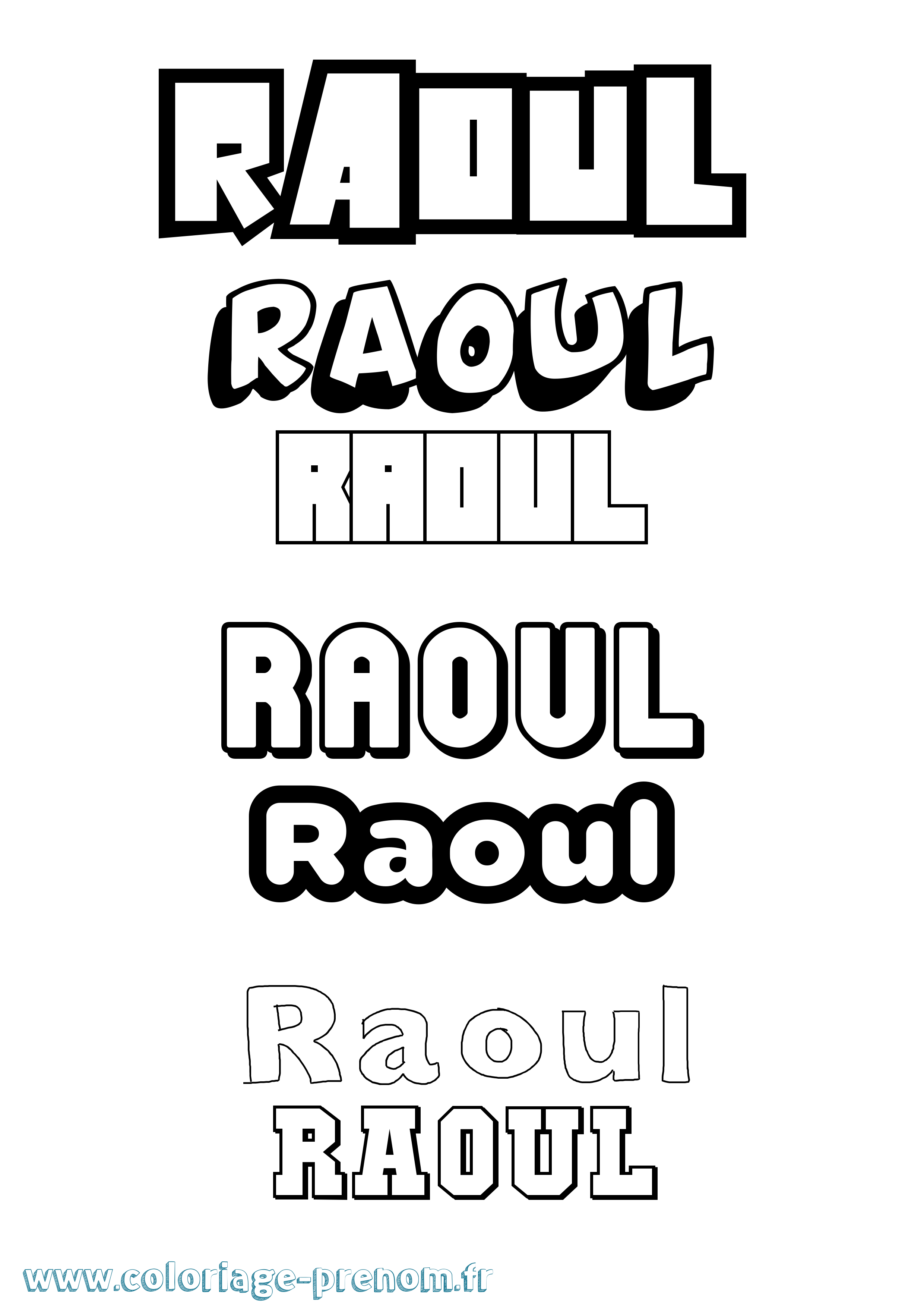 Coloriage Raoul Coloriage prénom Raoul