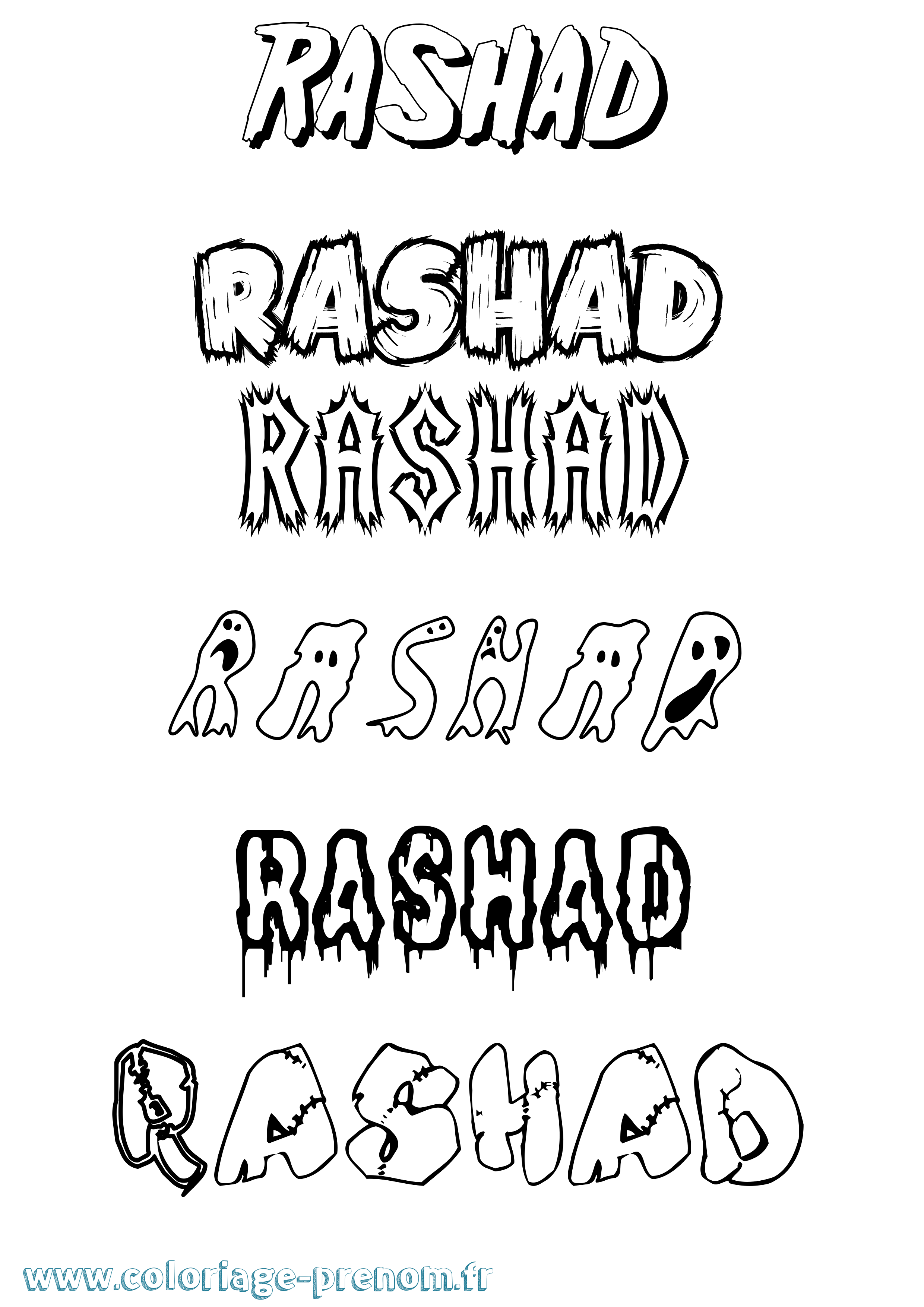 Coloriage Rashad Frisson Coloriage prénom Rashad Frisson