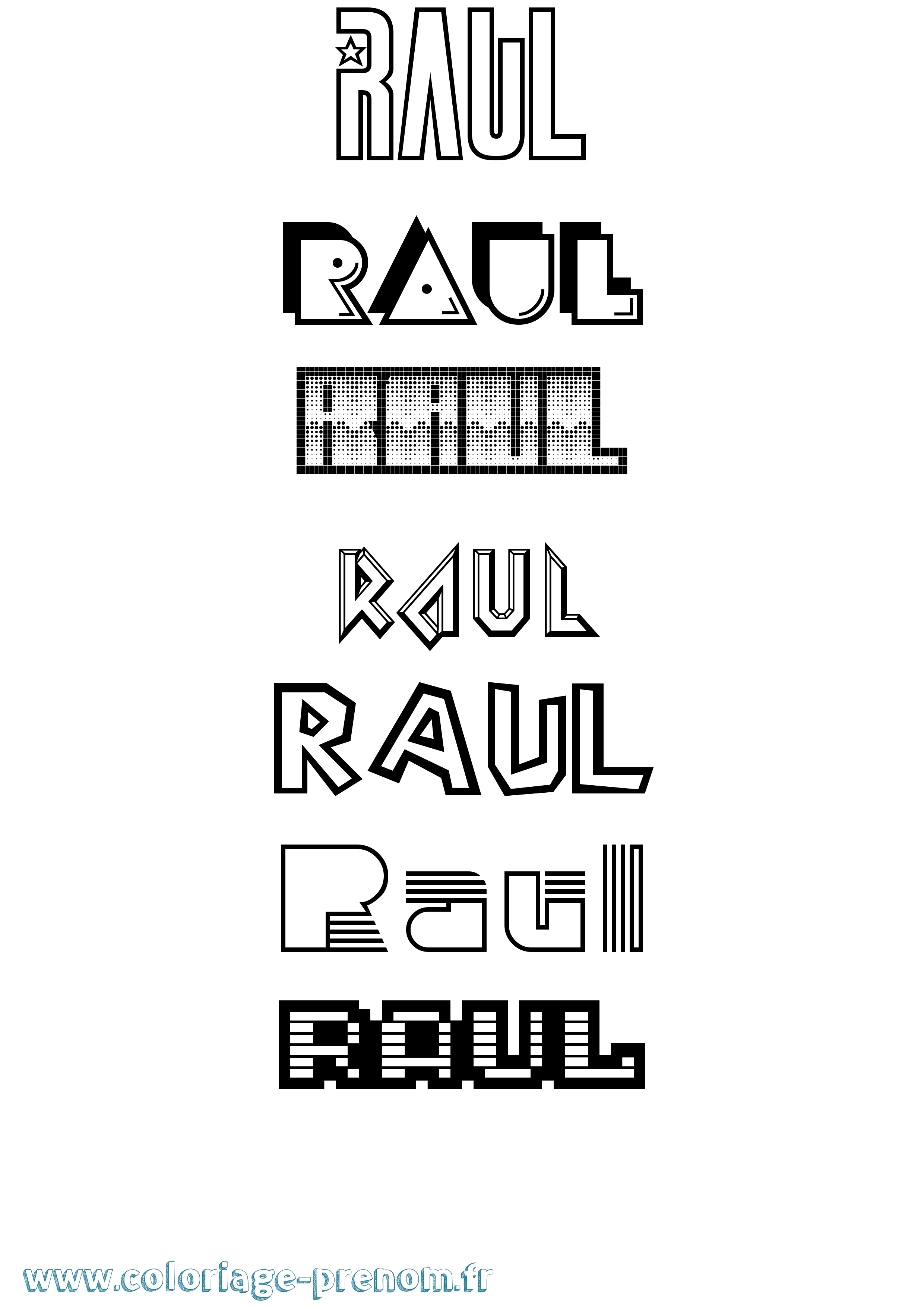 Coloriage Raul Jeux Vidéos Coloriage prénom Raul Jeux Vidéos