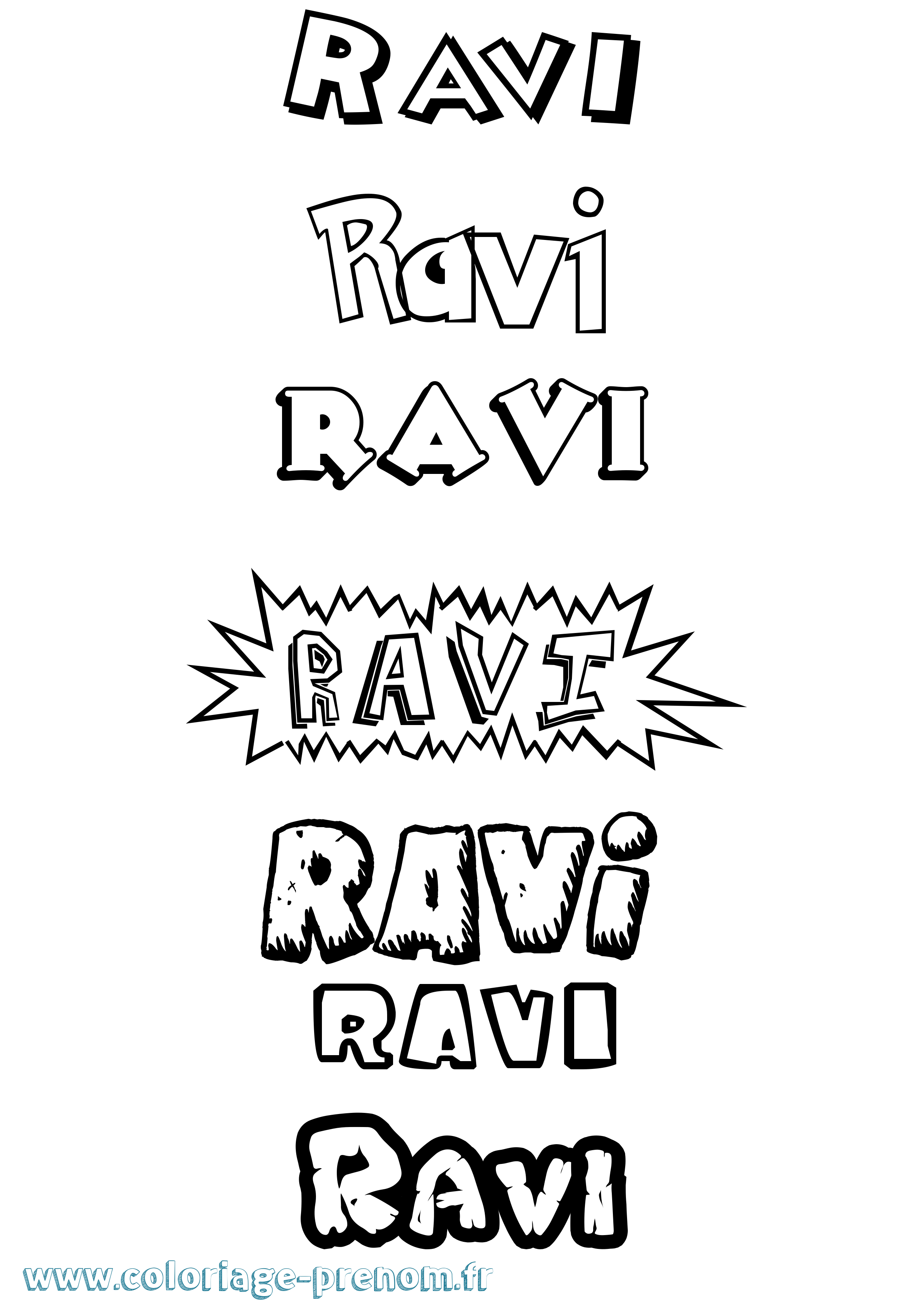 Coloriage Ravi Dessin Animé Coloriage prénom Ravi Dessin Animé
