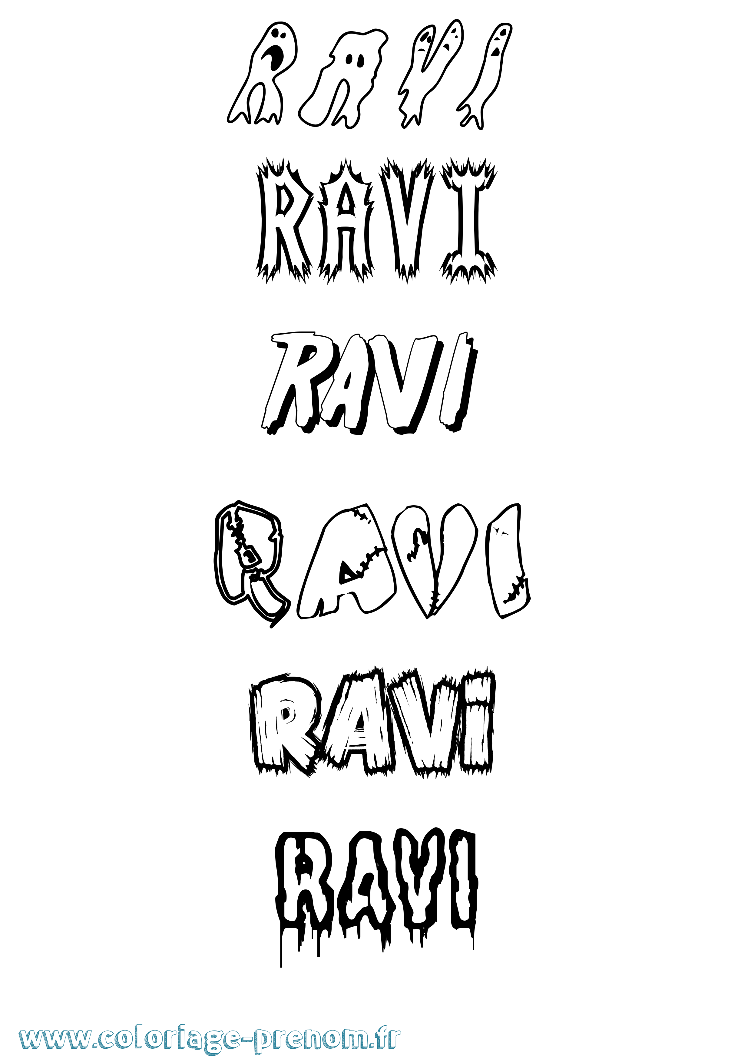 Coloriage Ravi Frisson Coloriage prénom Ravi Frisson