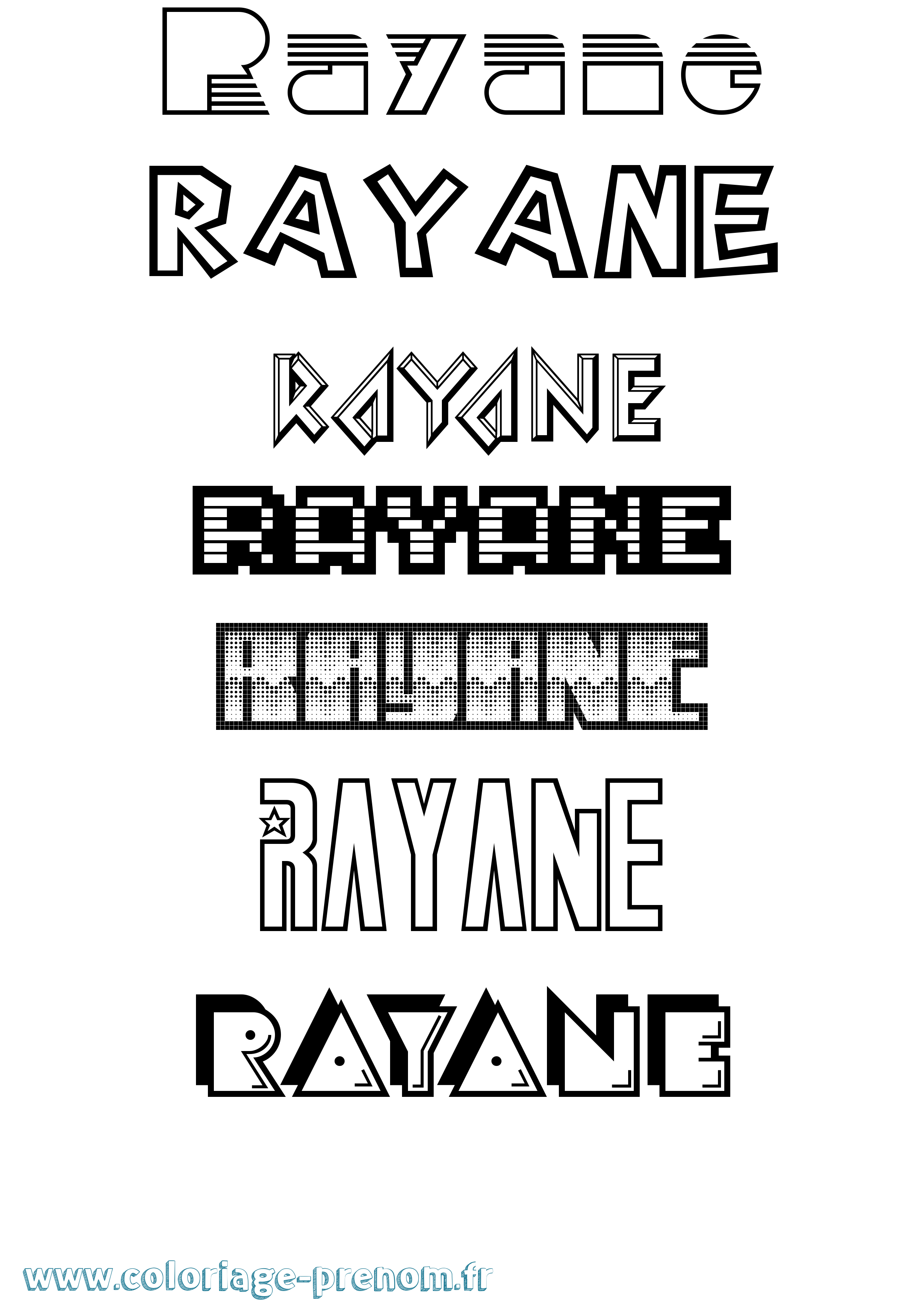 Coloriage Rayane Jeux Vidéos Coloriage prénom Rayane Jeux Vidéos