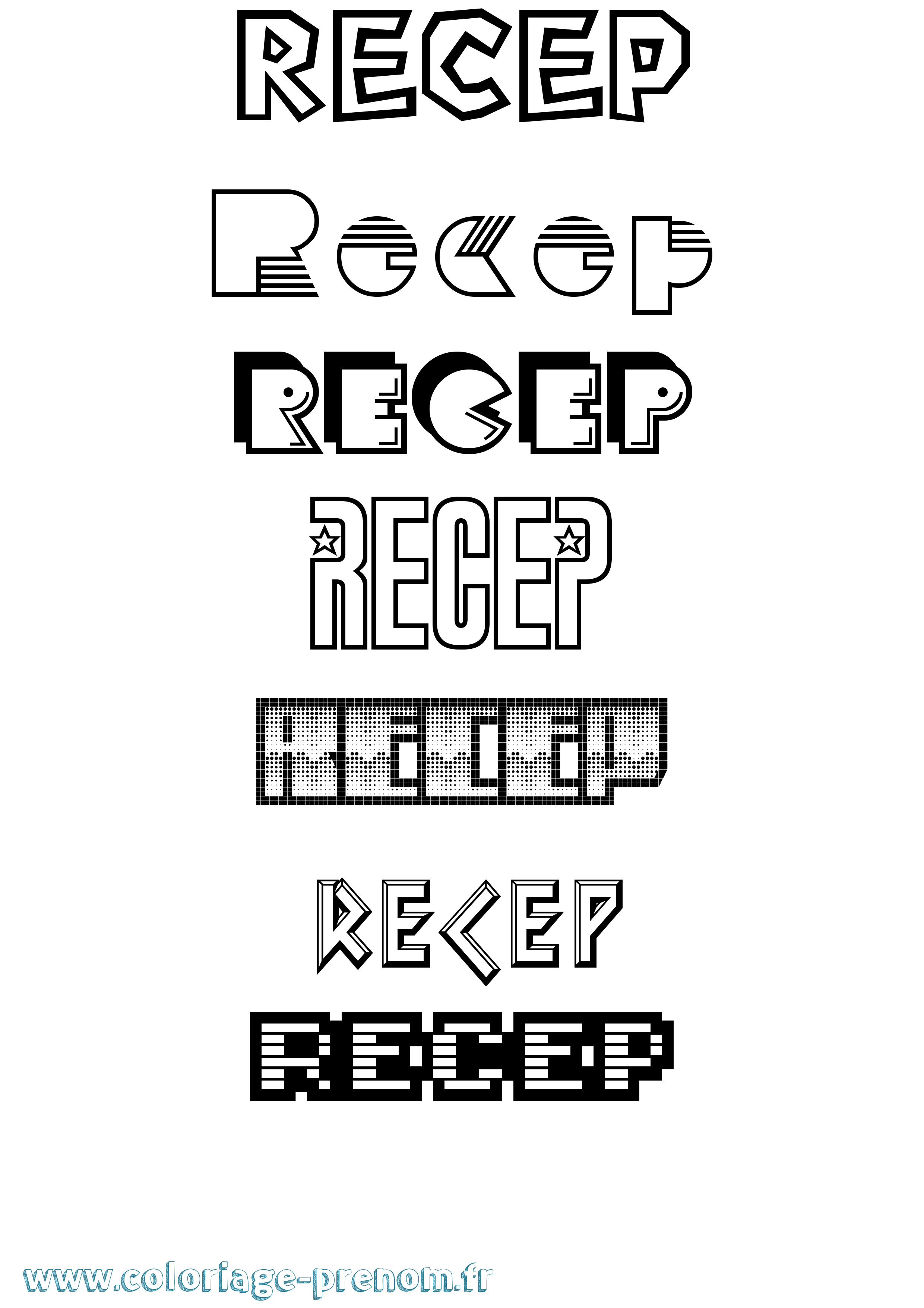 Coloriage Recep Jeux Vidéos Coloriage prénom Recep Jeux Vidéos