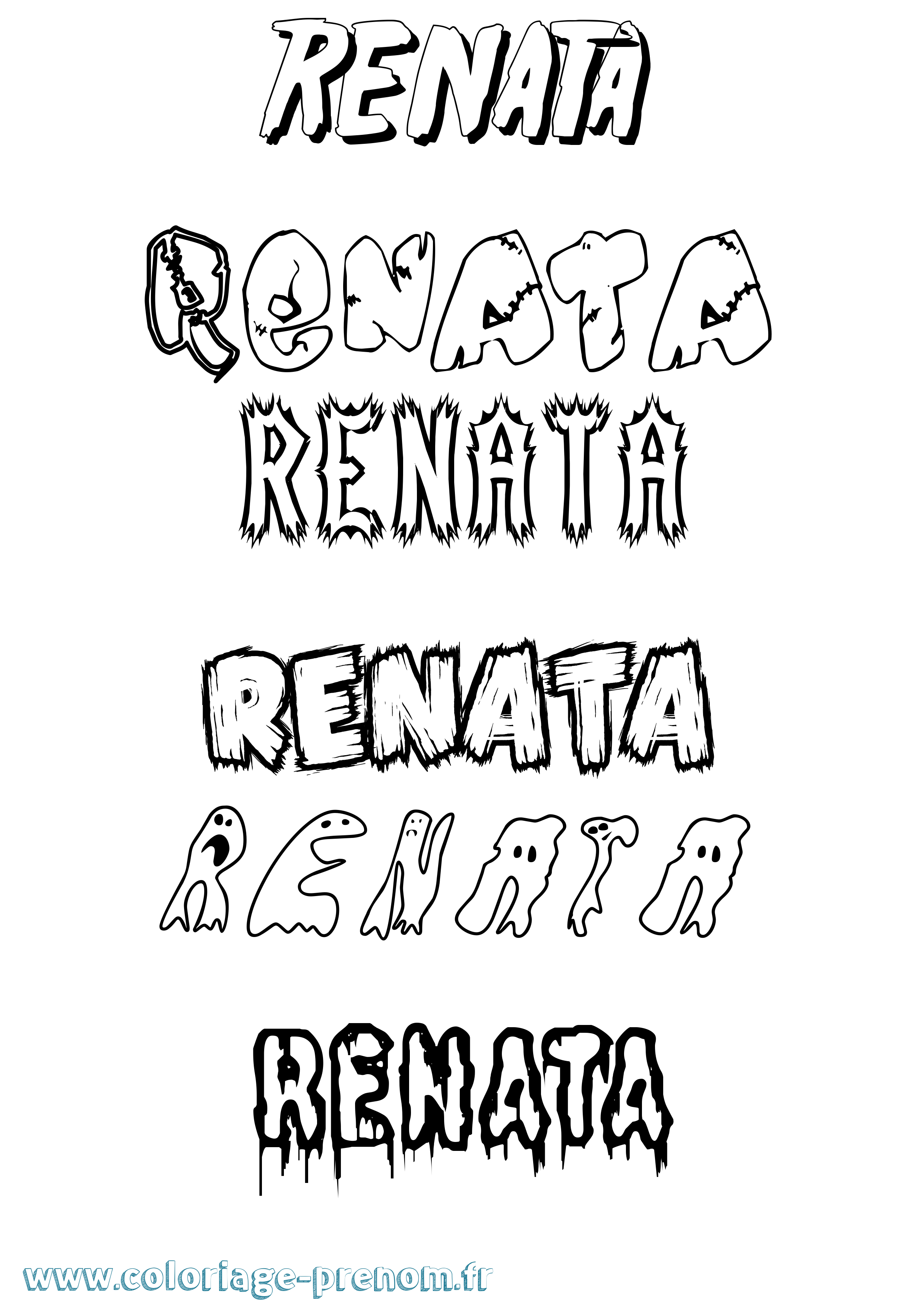 Coloriage Renata Frisson Coloriage prénom Renata Frisson