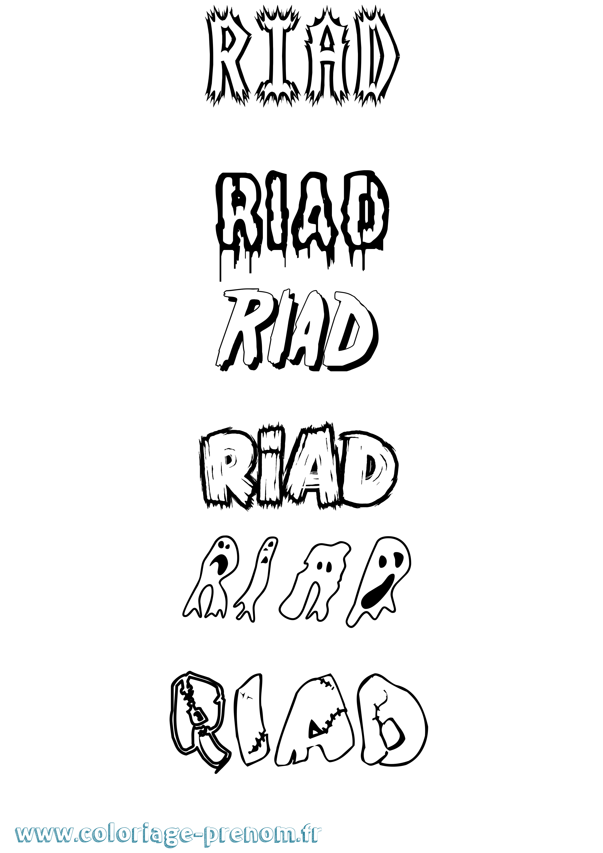 Coloriage Riad Coloriage prénom Riad