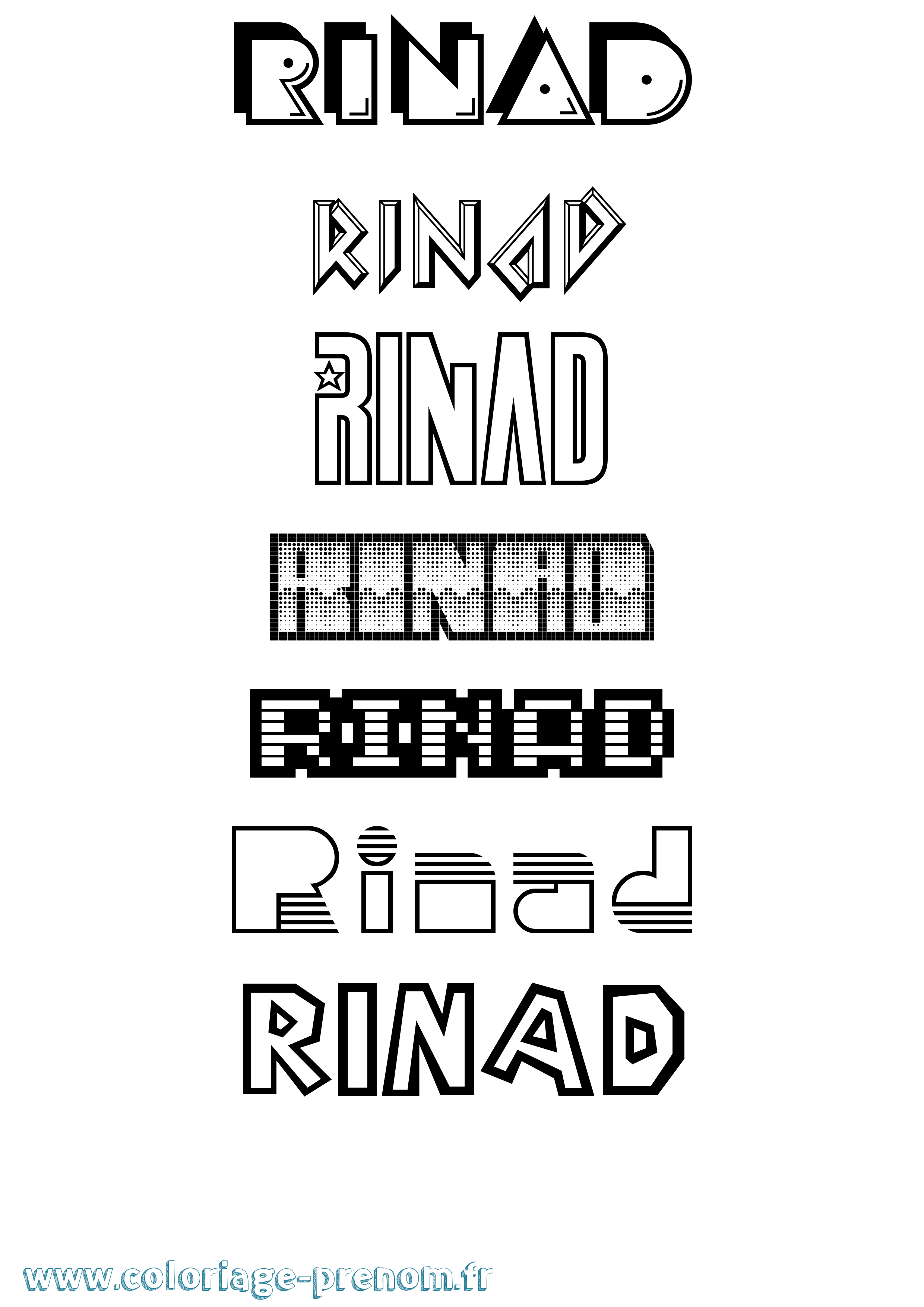 Coloriage Rinad Jeux Vidéos Coloriage prénom Rinad Jeux Vidéos