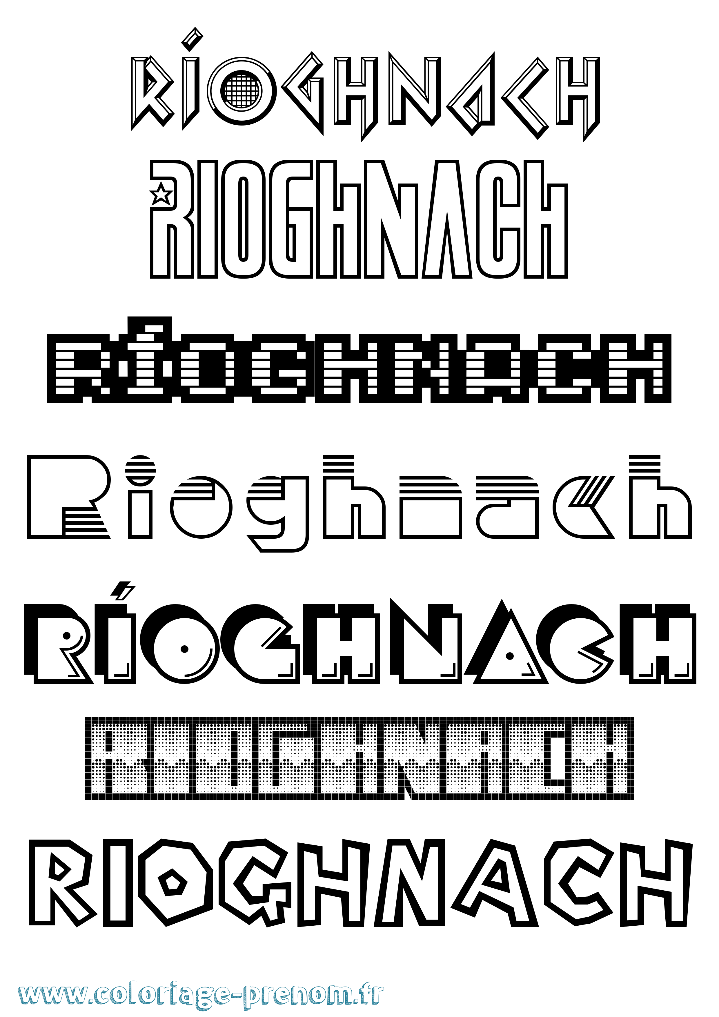Coloriage Ríoghnach Jeux Vidéos Coloriage prénom Ríoghnach Jeux Vidéos