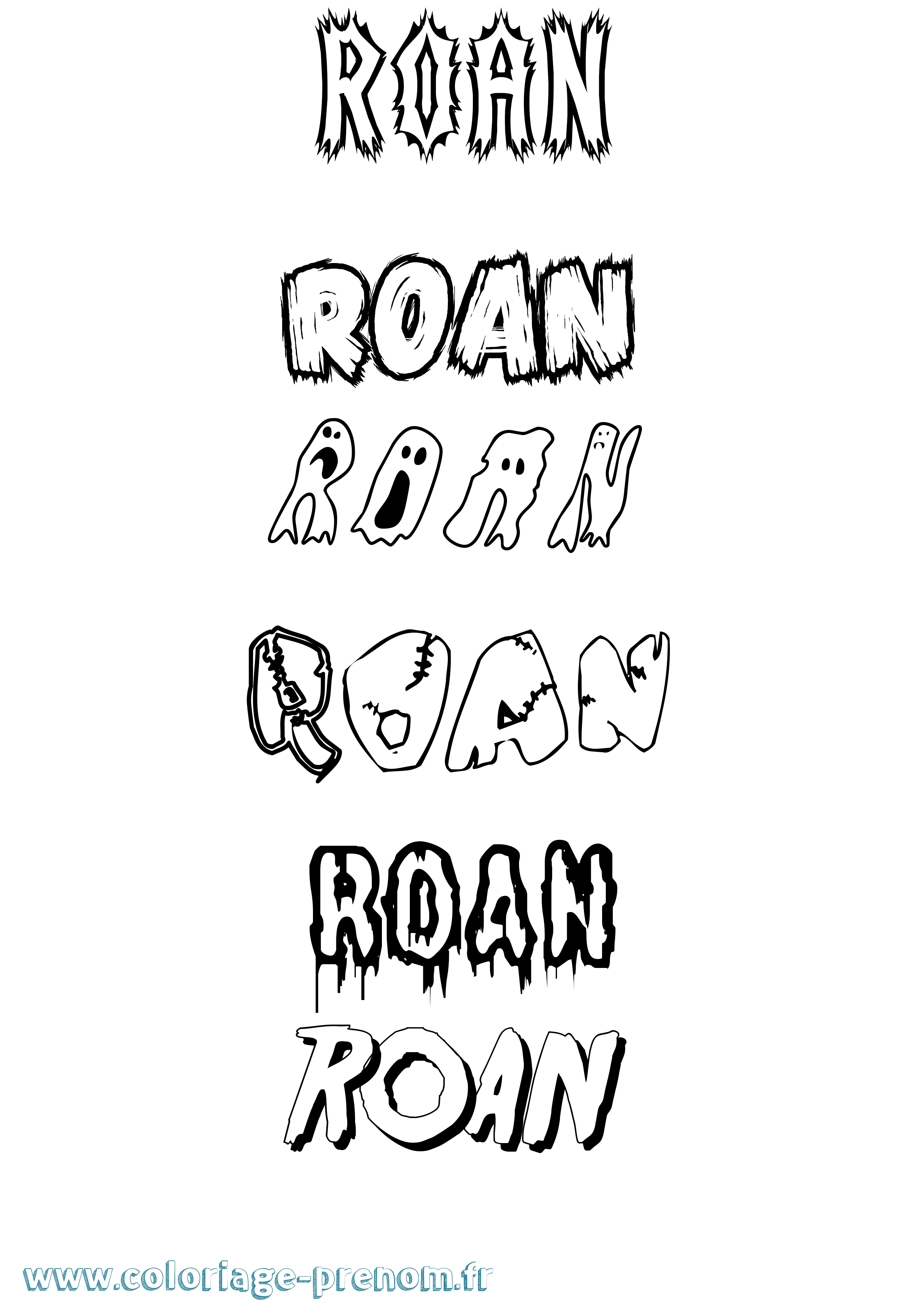 Coloriage prénom Roan Frisson
