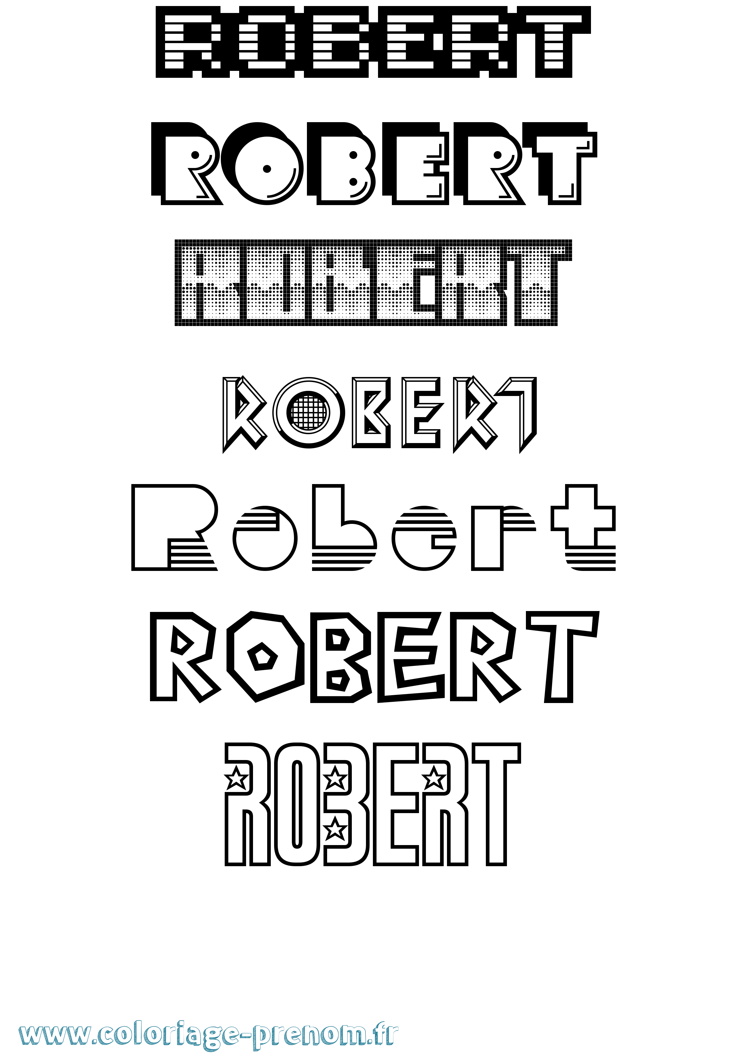 Coloriage prénom Robert Jeux Vidéos