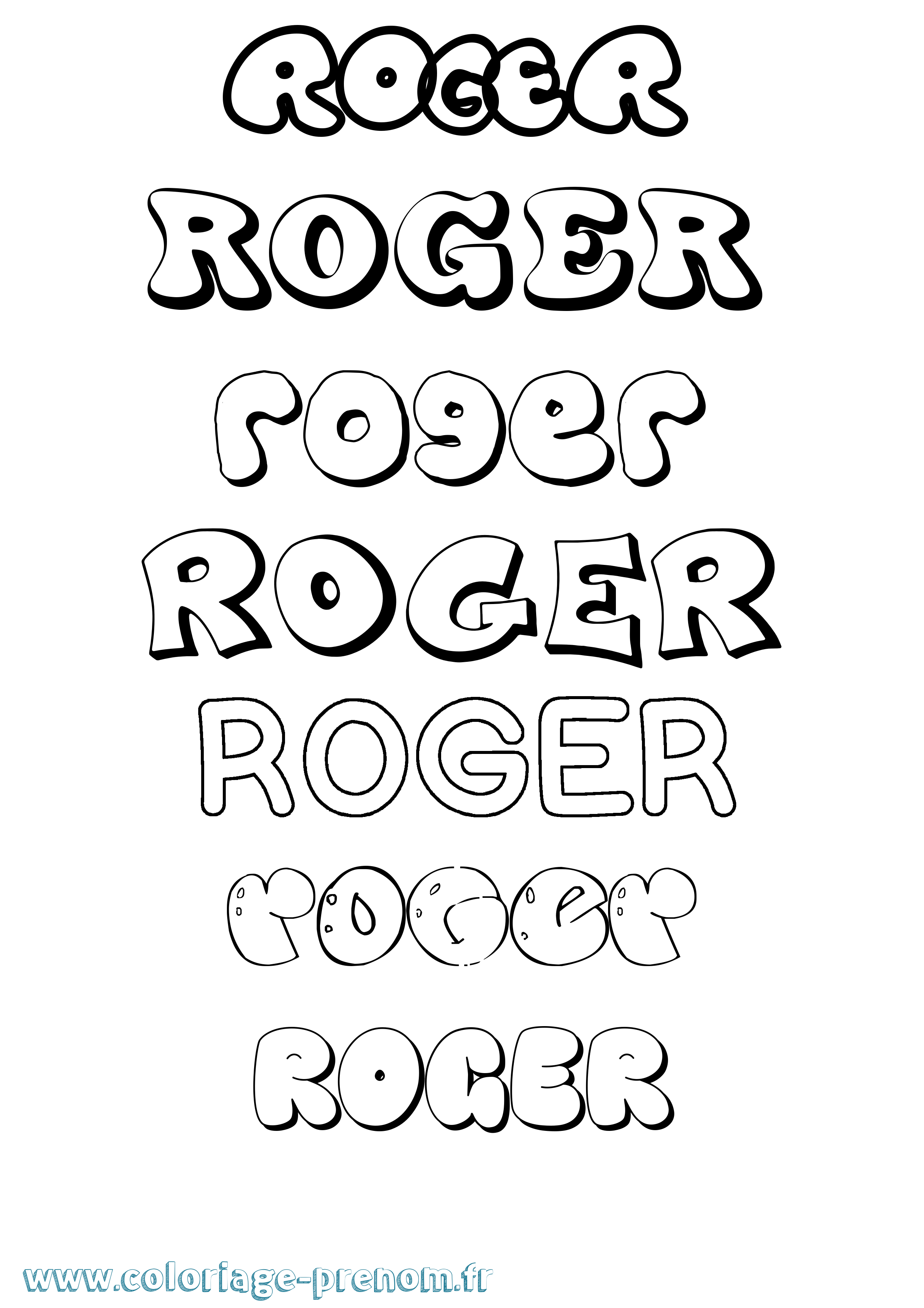 Coloriage Roger Coloriage prénom Roger